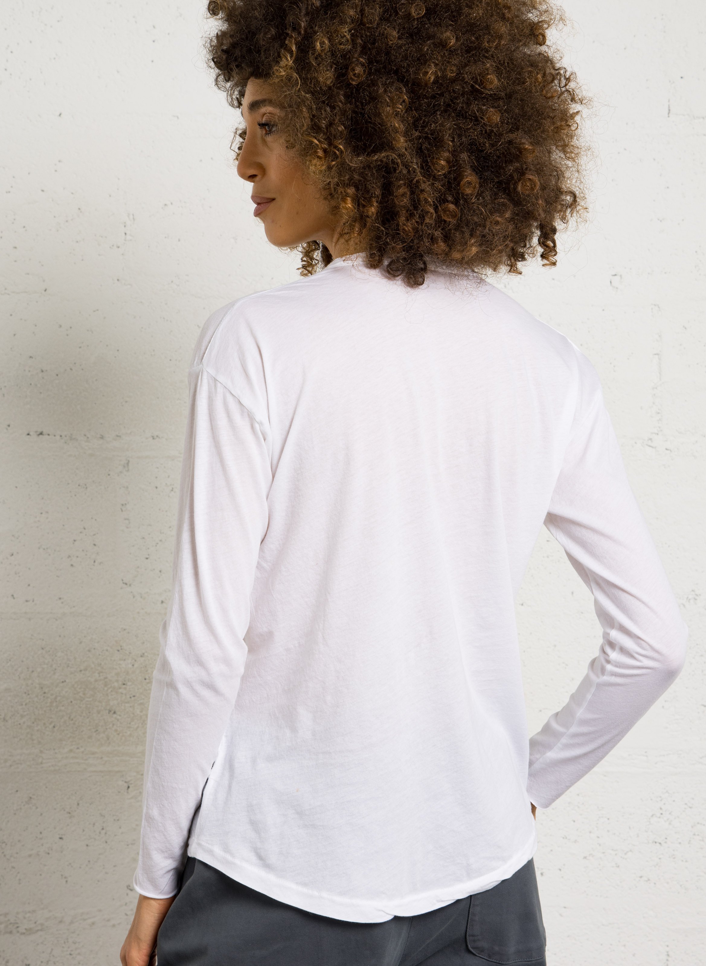 Tee-shirt droit en coton HARTFORD Blanc