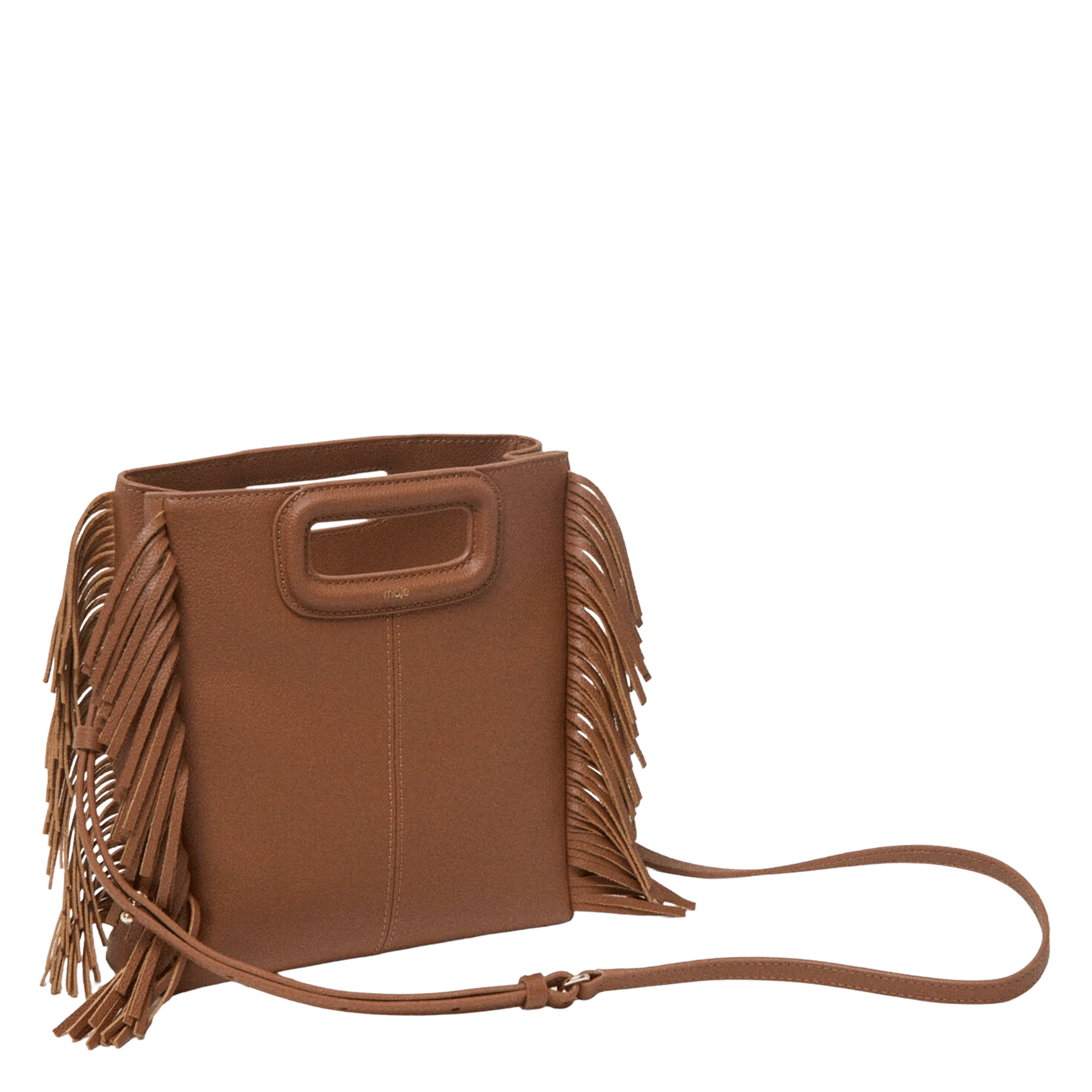 Leren clutch MAJE Bruin