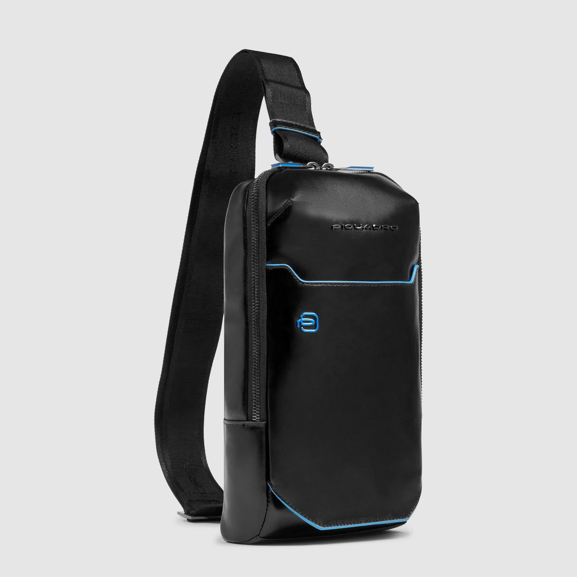 Customizable leather chest bag for iPad® mini Black