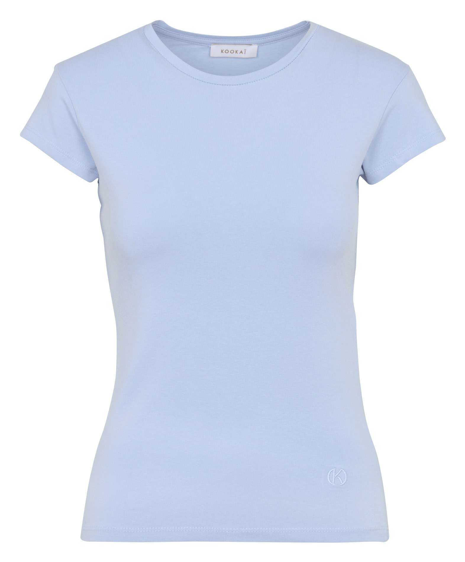 Eng anliegendes T-Shirt mit kurzen Ärmeln in Uni-Farbe KOOKAI