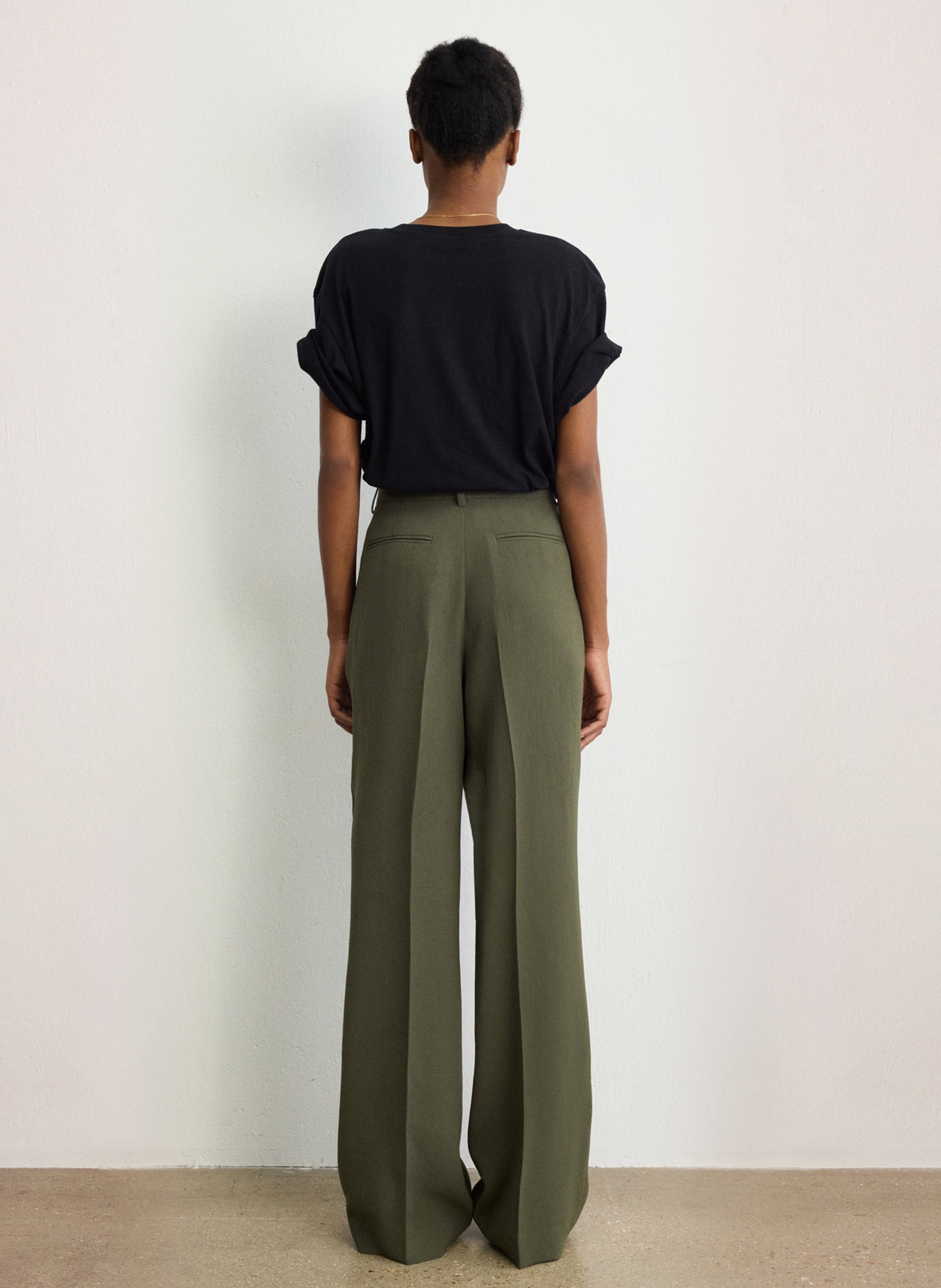 Pantalon large PABLO Kaki