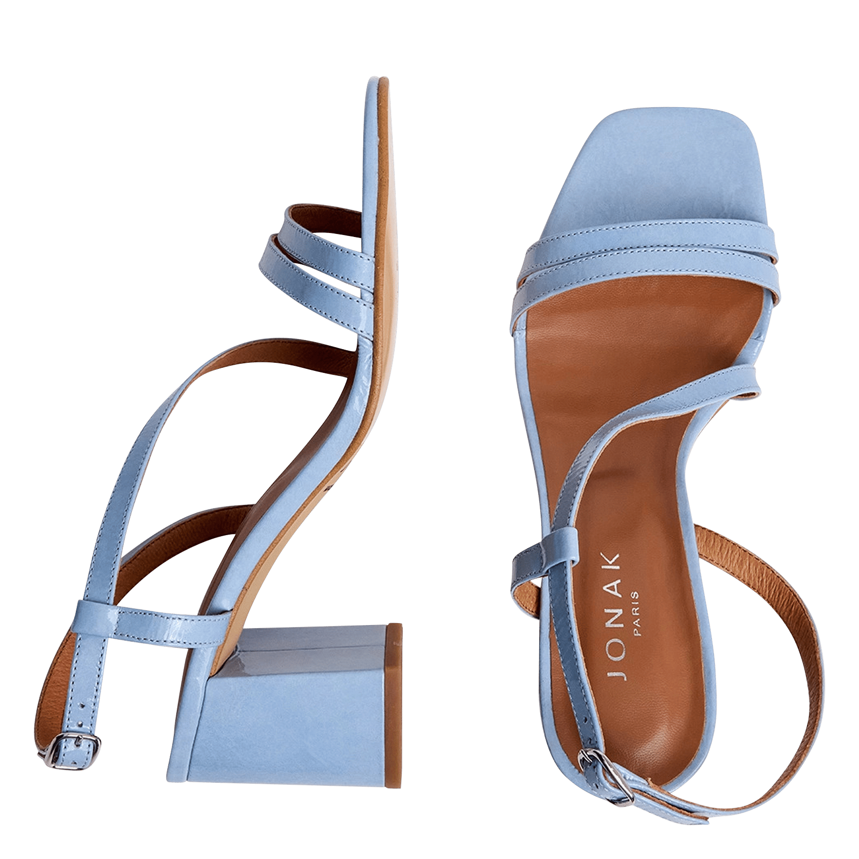 Sandales hautes en cuir JONAK Bleu