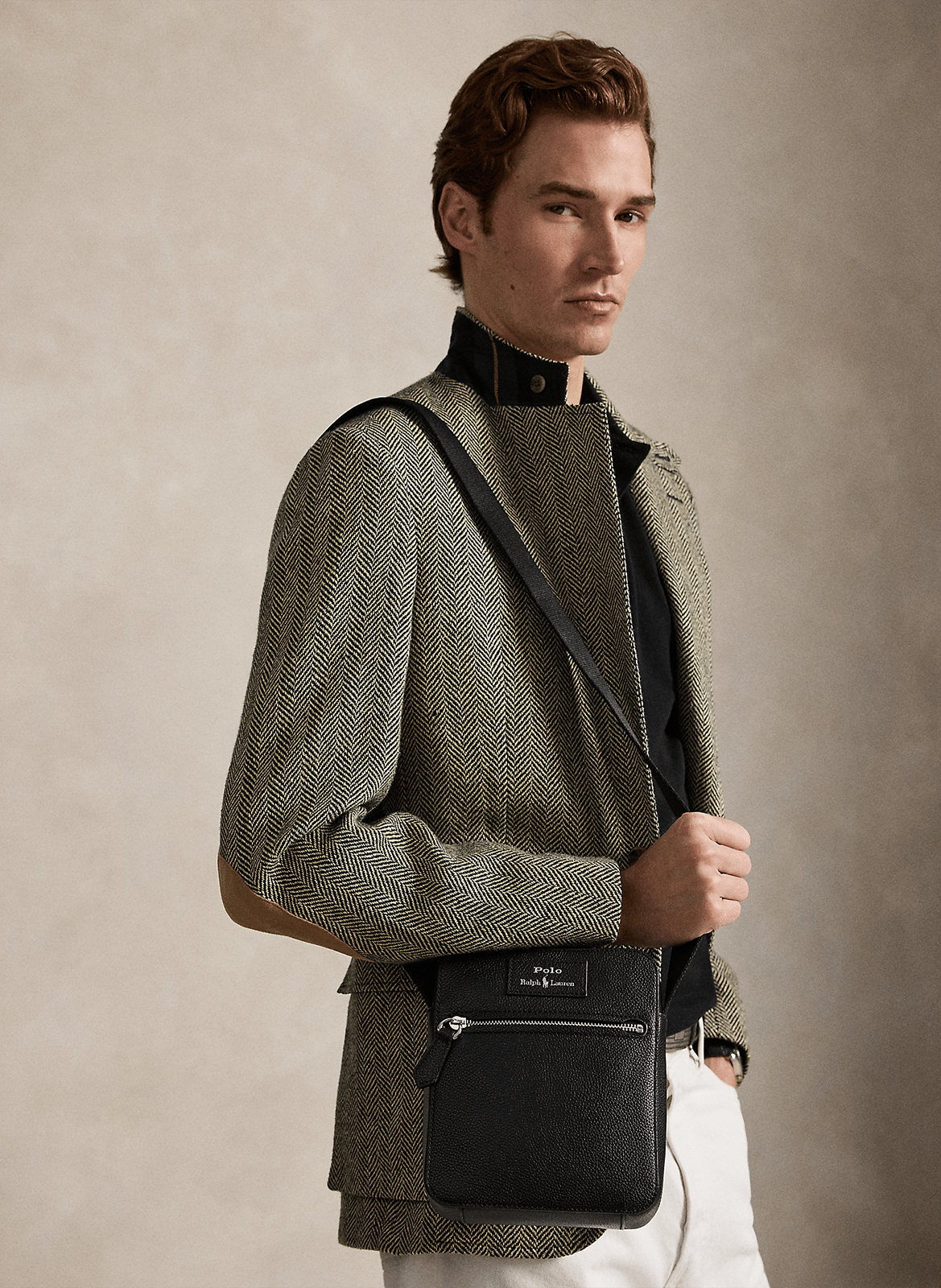 Sacoche en cuir POLO RALPH LAUREN Noir