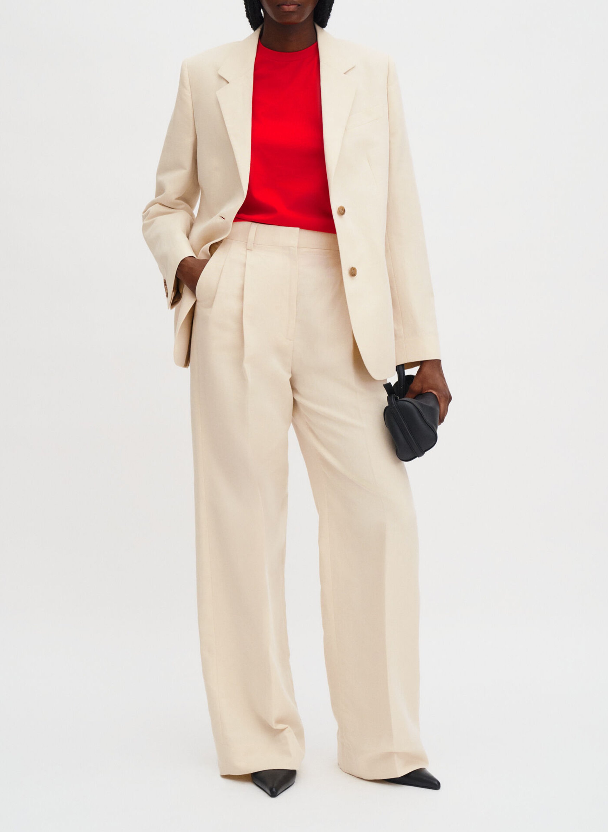 T-shirt met korte mouwen in effen kleur FILIPPA K Rood