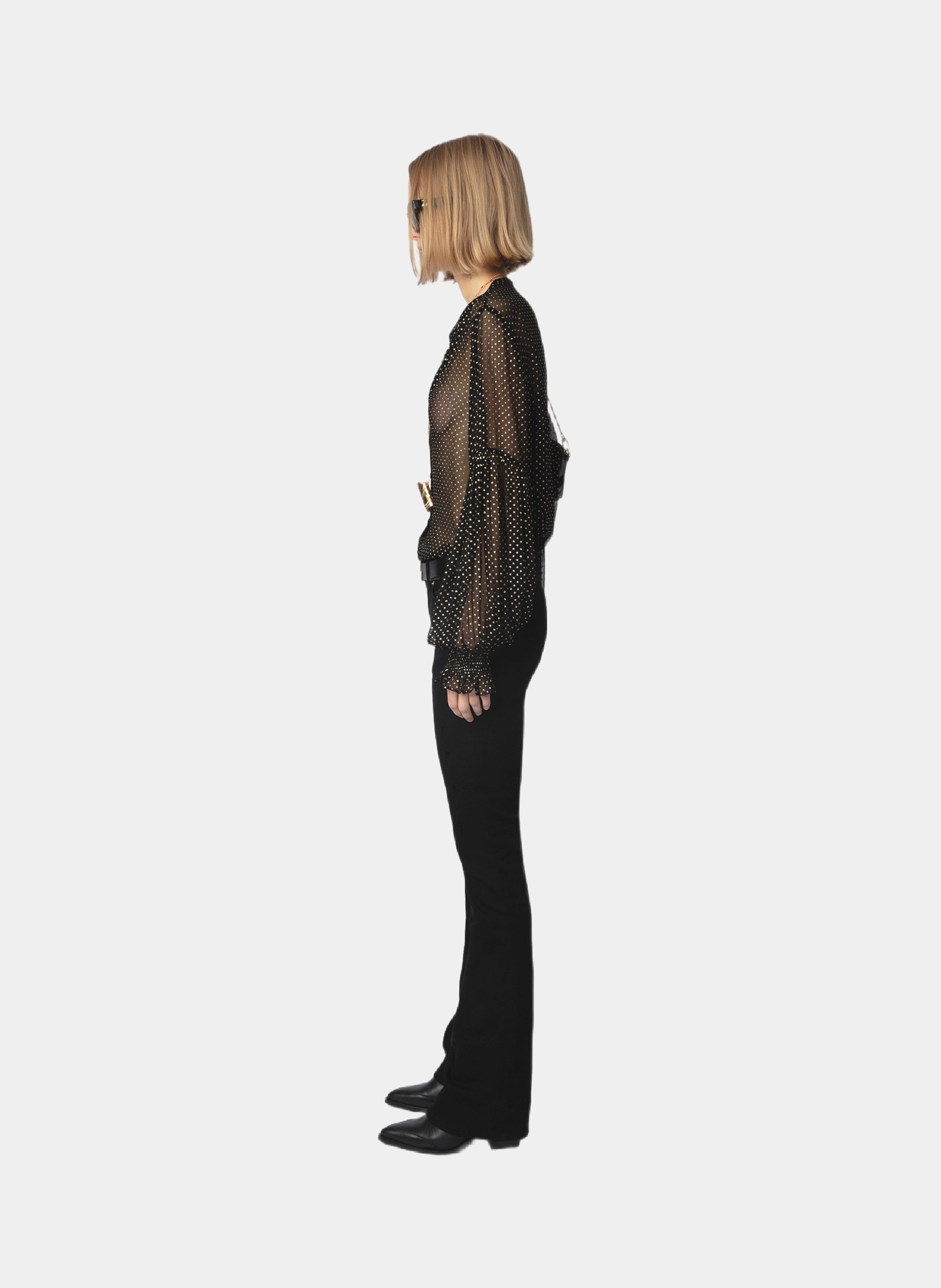 Chemise transparente à pois ZADIG&VOLTAIRE Noir