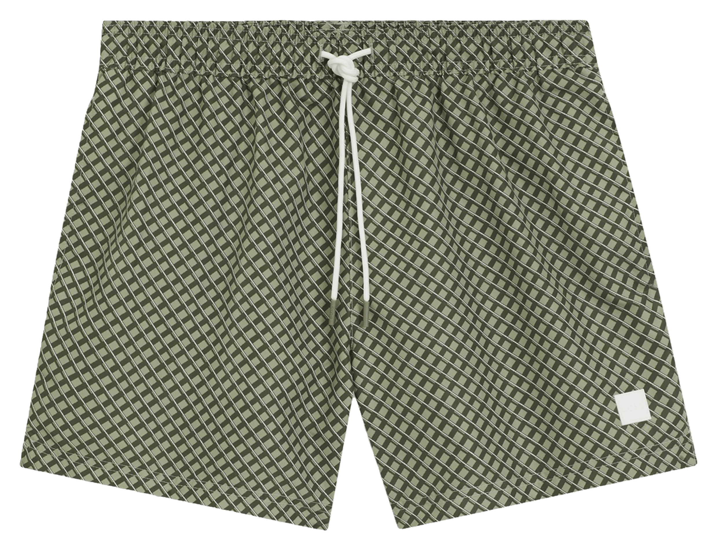 Graphic swim shorts BOSS Khaki