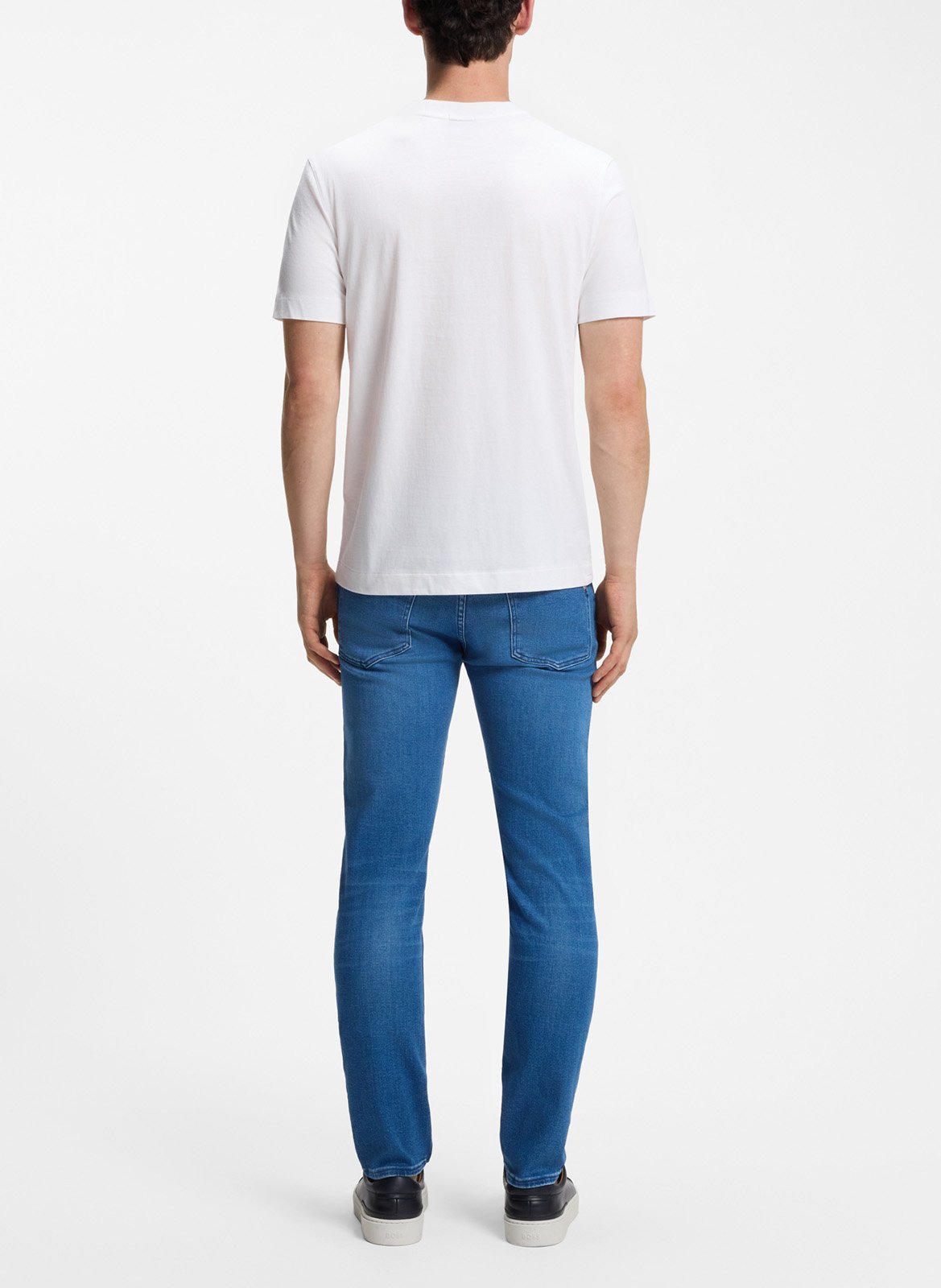 Tee-shirt col rond en coton BOSS Blanc