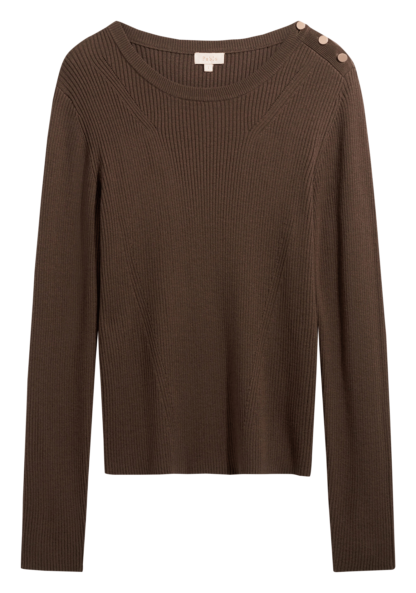 Fitted wool blend sweater PABLO Khaki