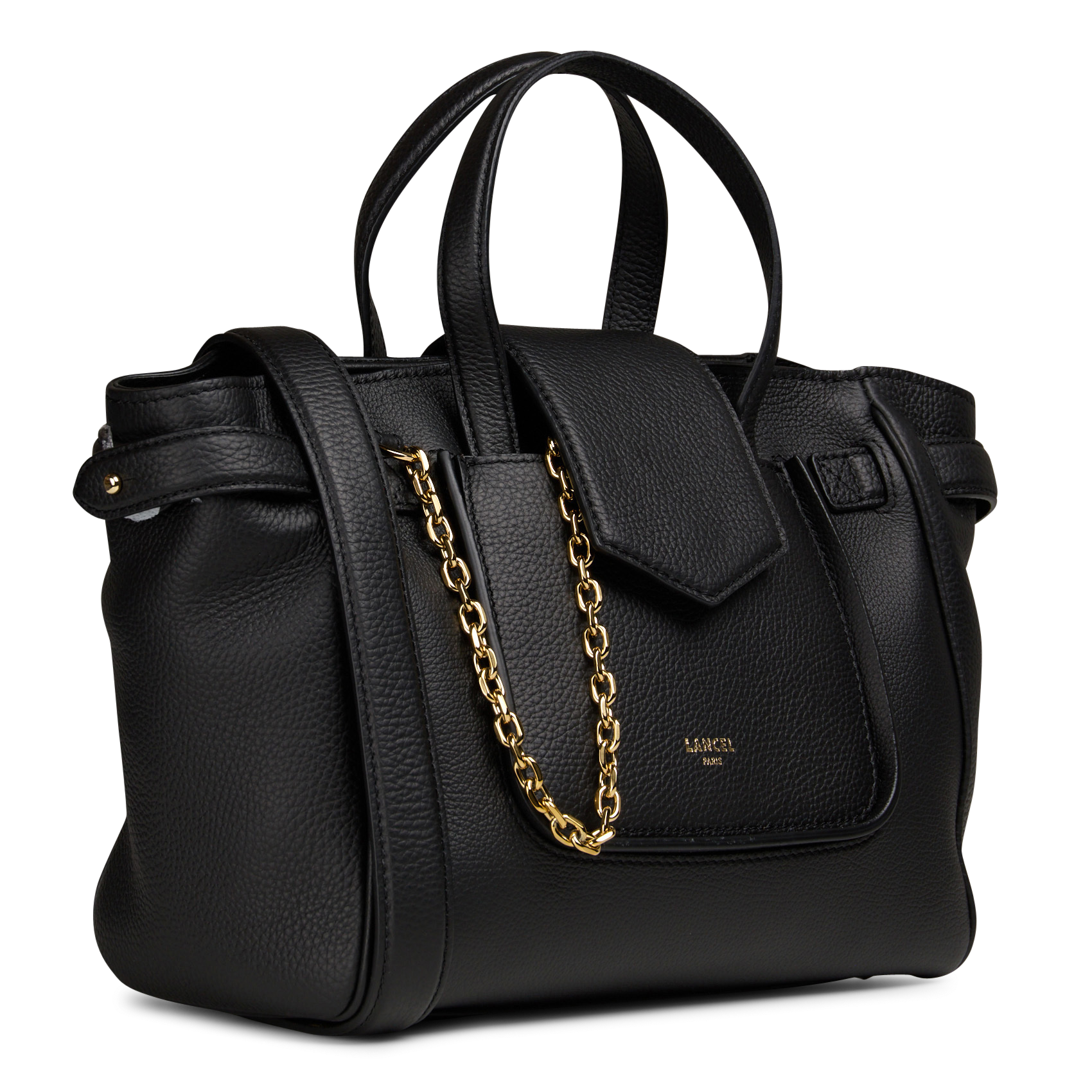 Leather handbag LANCEL Black