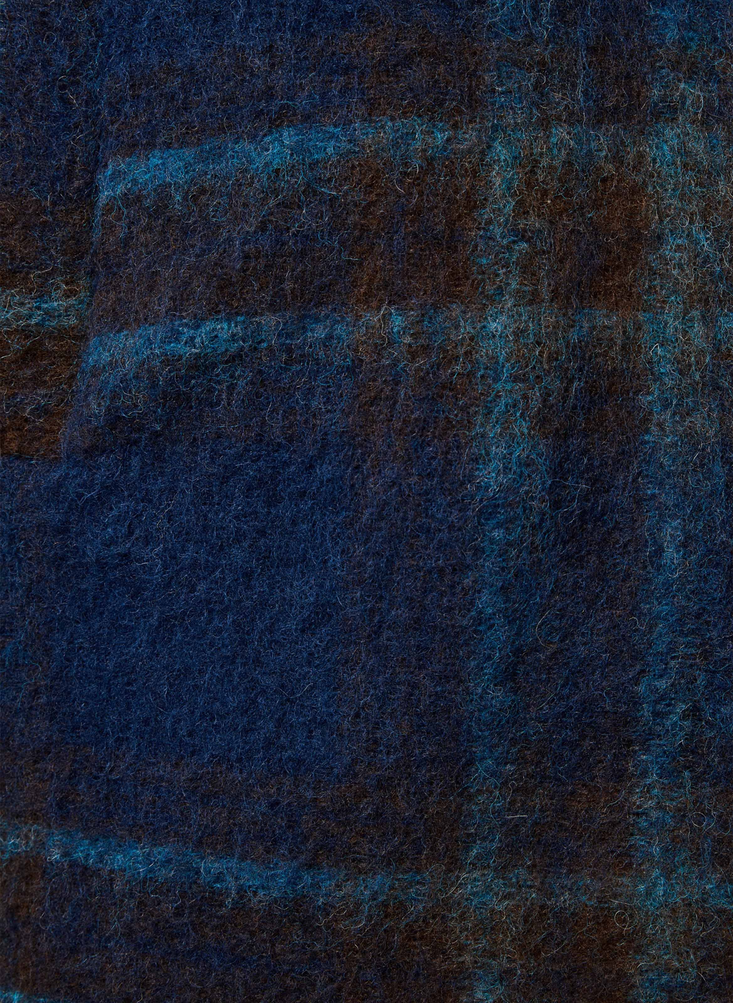 Manteau oversize en laine mélangée LA FEE MARABOUTEE Bleu