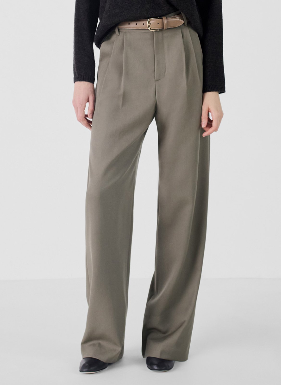 Rechte wollen broek MASSCOB Groen