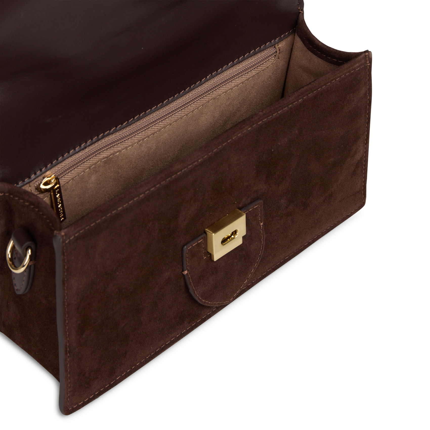 Sac à main en cuir sède LANCASTER PARIS Marron