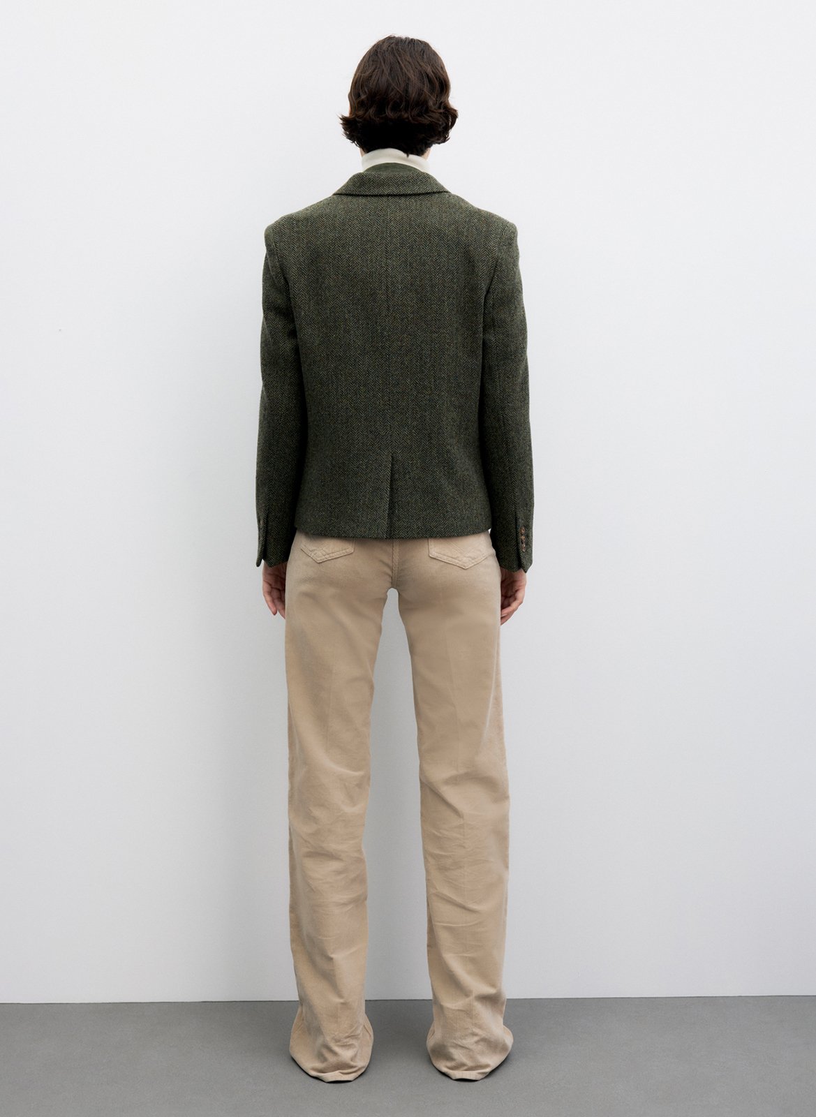 Veste de tailleur droite en laine GERARD DAREL Kaki
