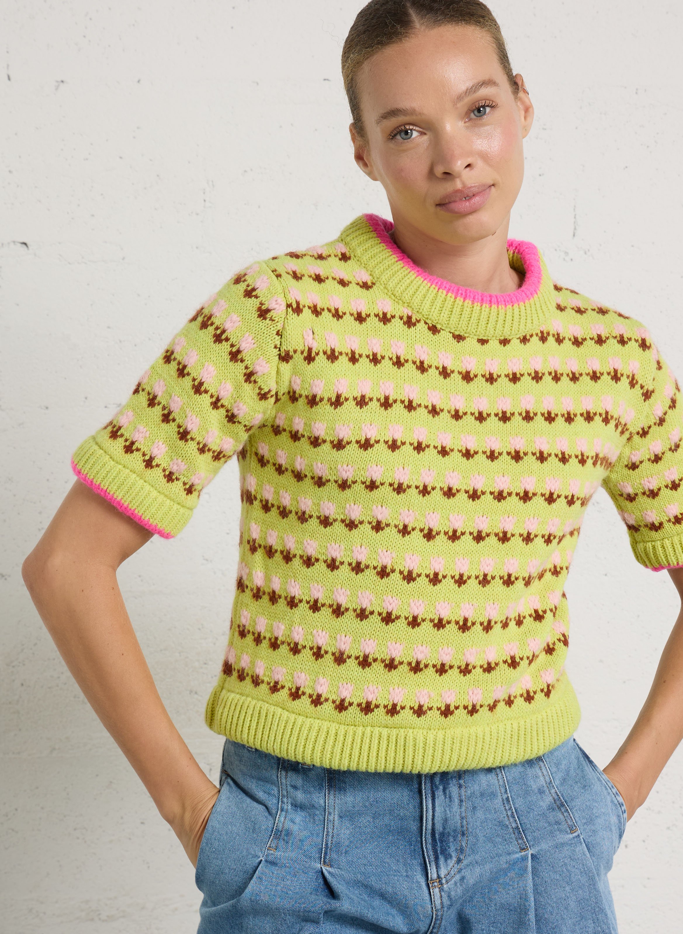 Round-neck sweater DR BLOOM Green