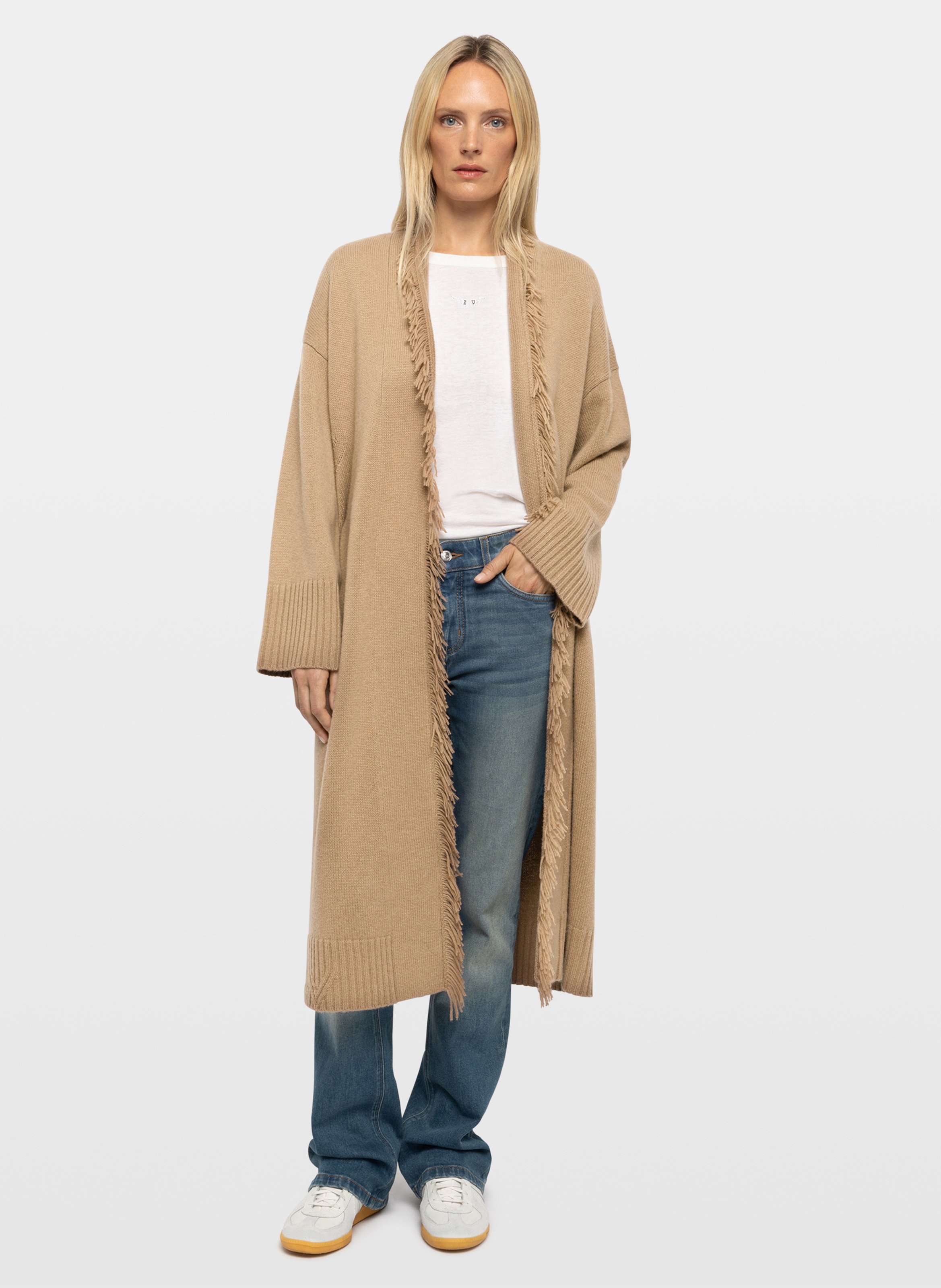 Lange jas van wol en kasjmier ZADIG&VOLTAIRE Beige