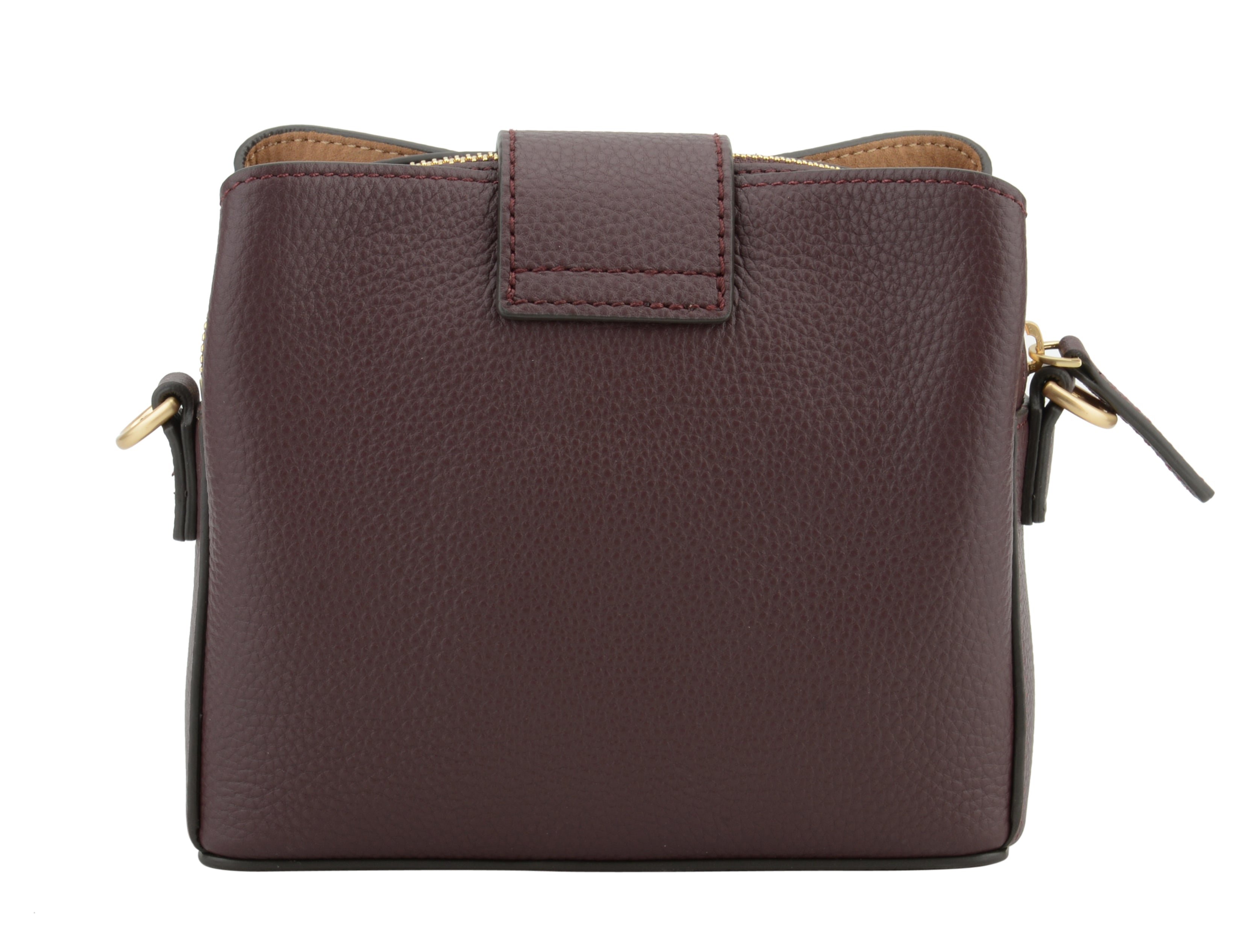 Crossbody bag in cowhide leather | Red POURCHET Women