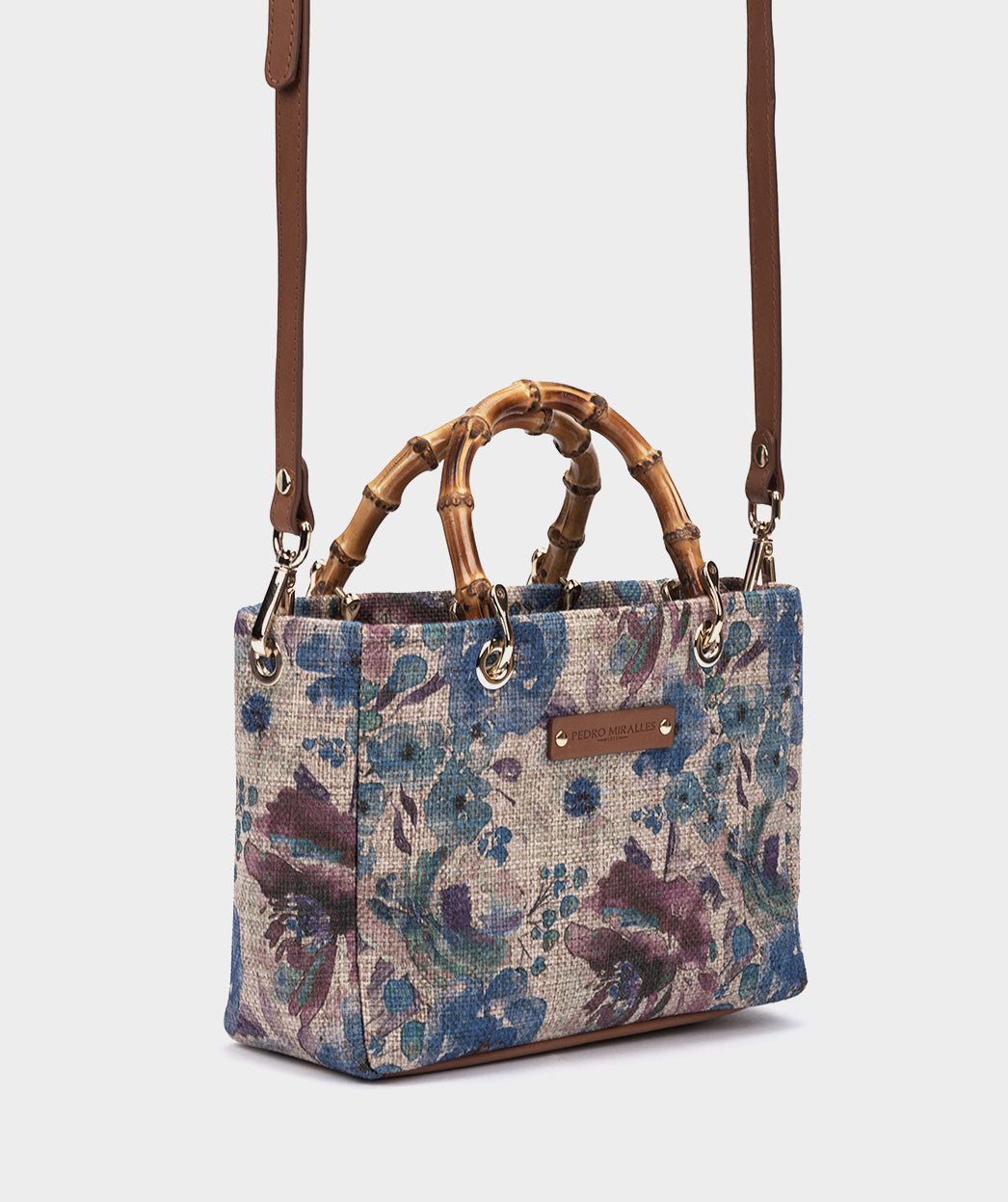 Fabric crossbody bag with inner toiletry pouch. PEDRO MIRALLES Blue
