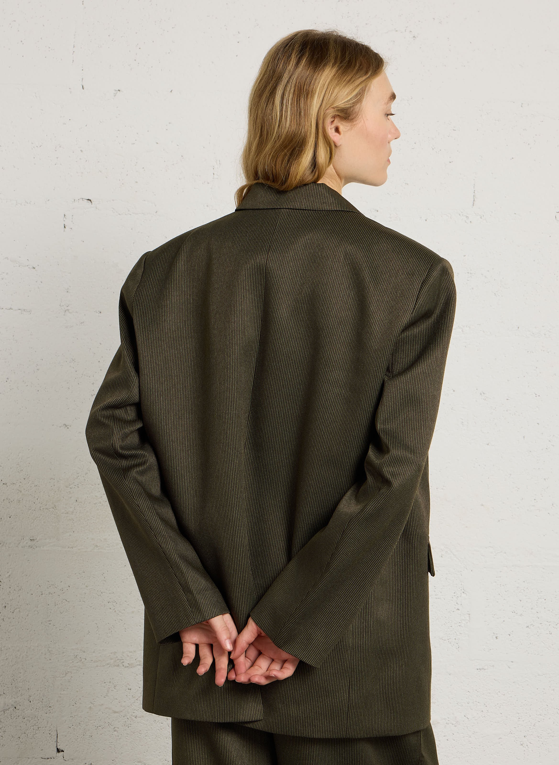 Oversized Tailored Collar Blazer STELLA NOVA Green
