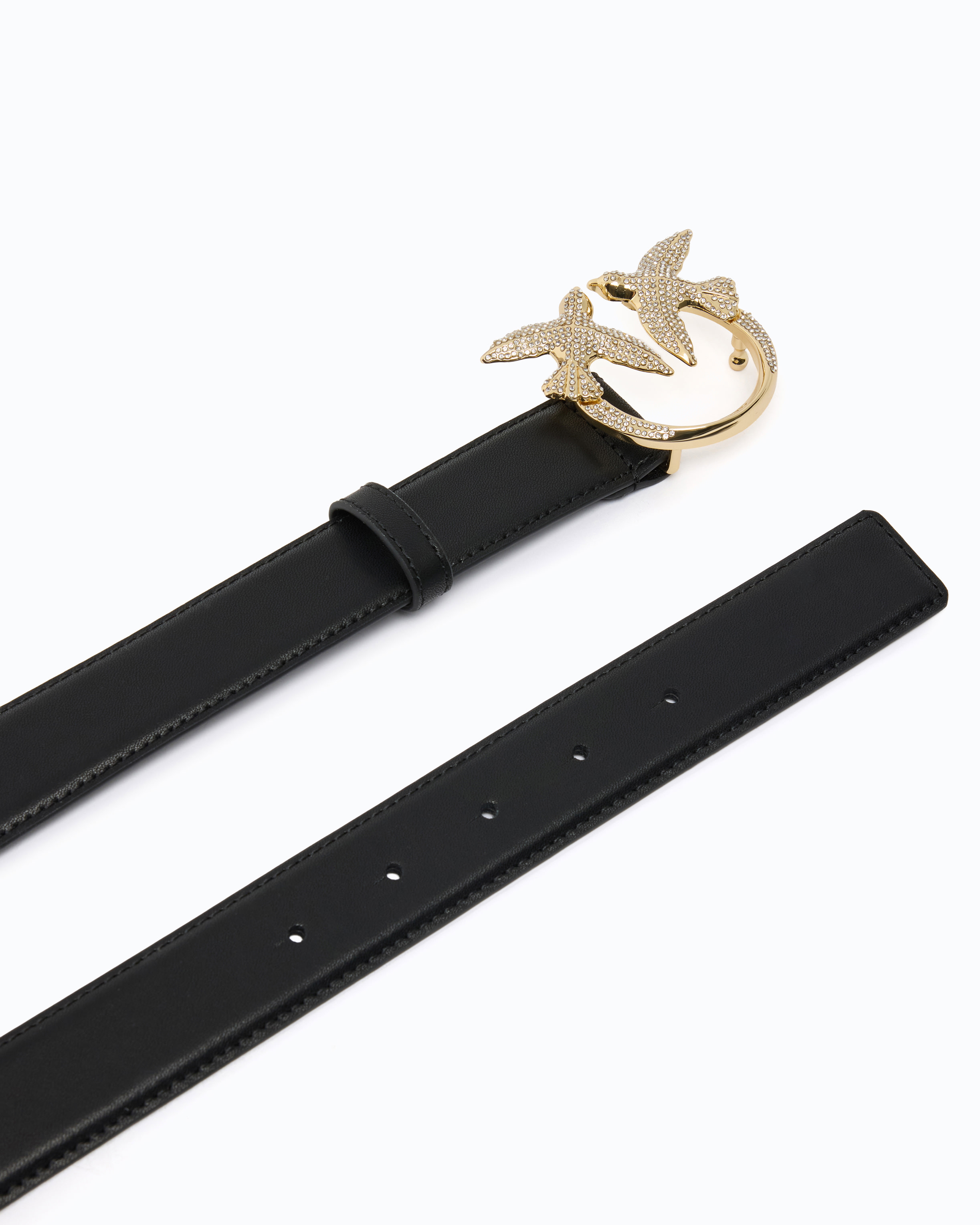 Ceinture en cuir à boucle bijou love birds 2,5 cm PINKO Multicolore
