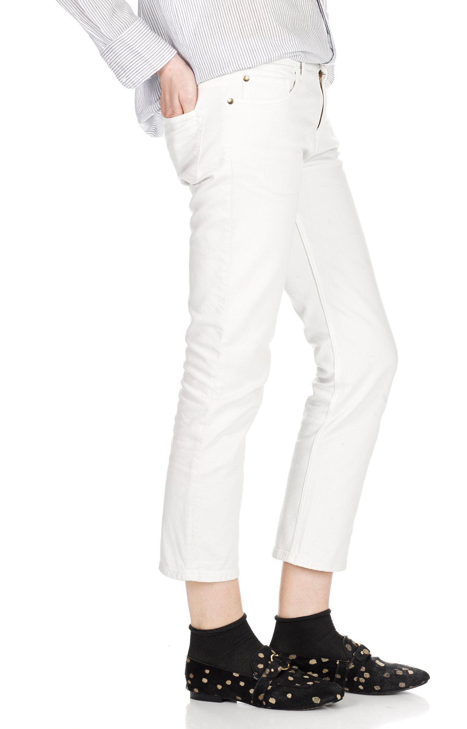 Jean cropped droit SWILDENS Beige