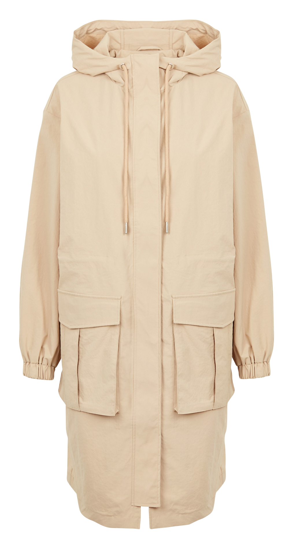 Parka longue à capuche VILA Beige