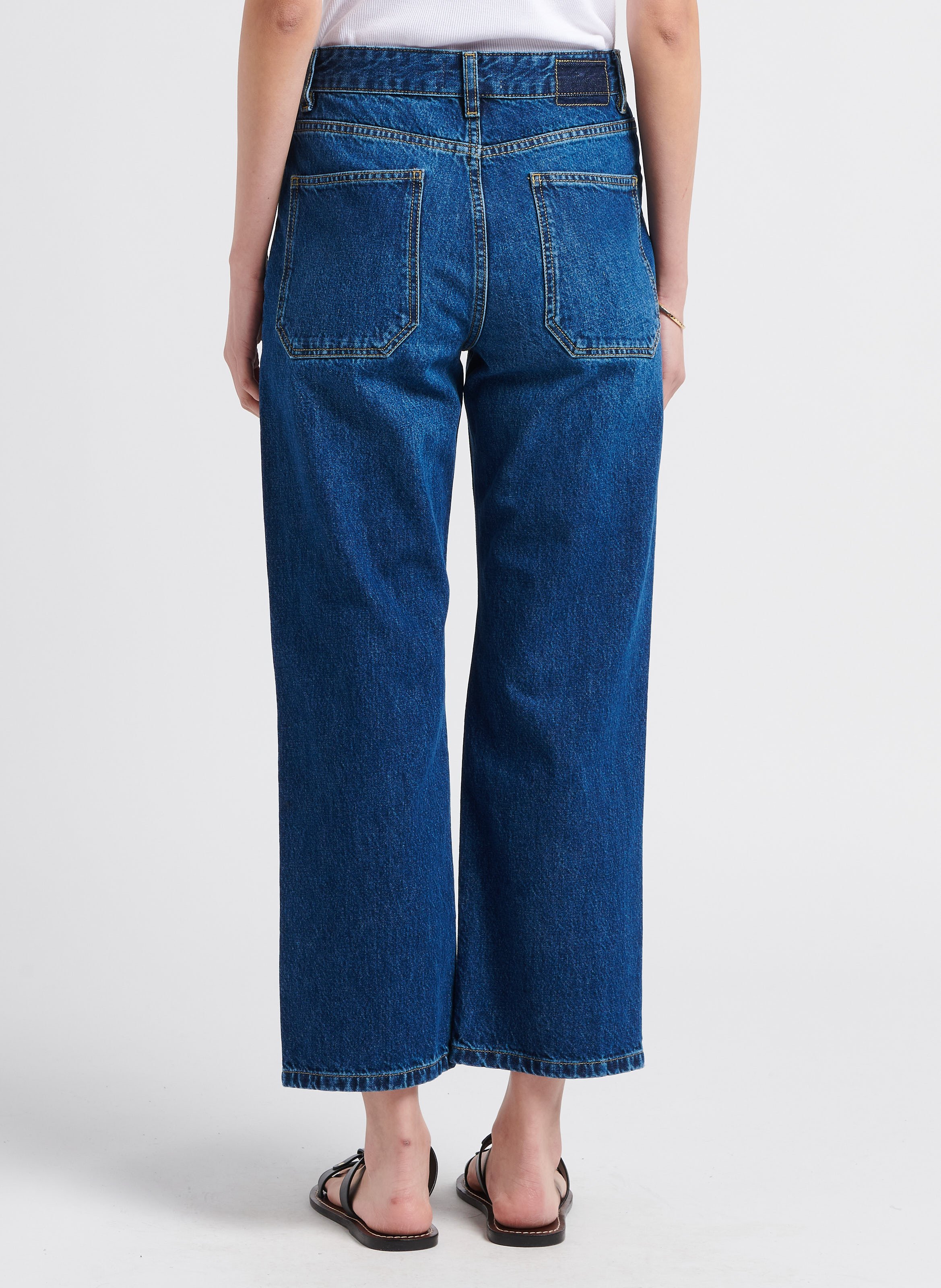 Straight-leg cotton jeans ACQUAVERDE Faded jeans