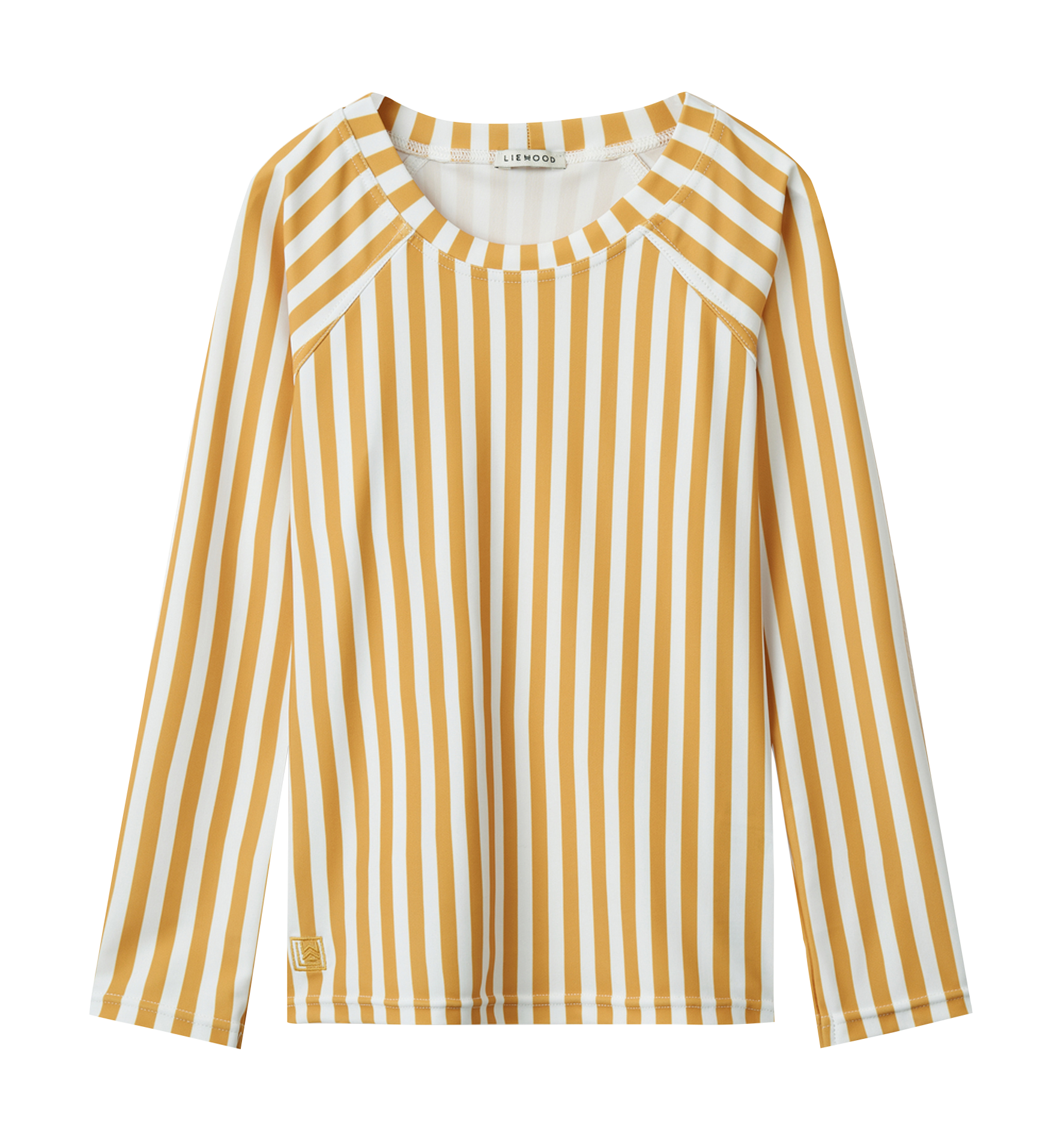 Round-neck printed swimming t-shirt NOAH Stripe yellow mellow white