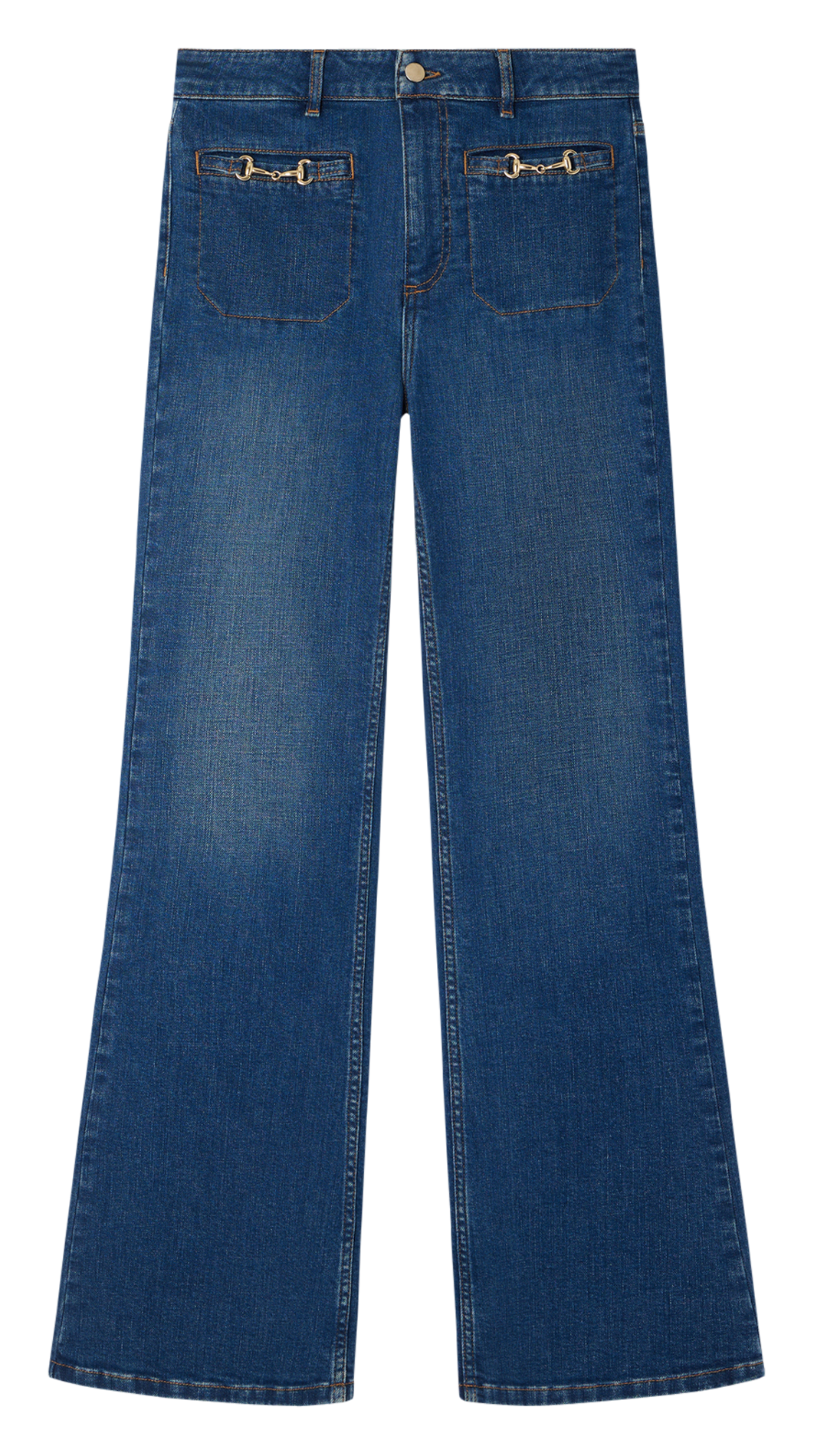 Flared cotton jeans PABLO Blue