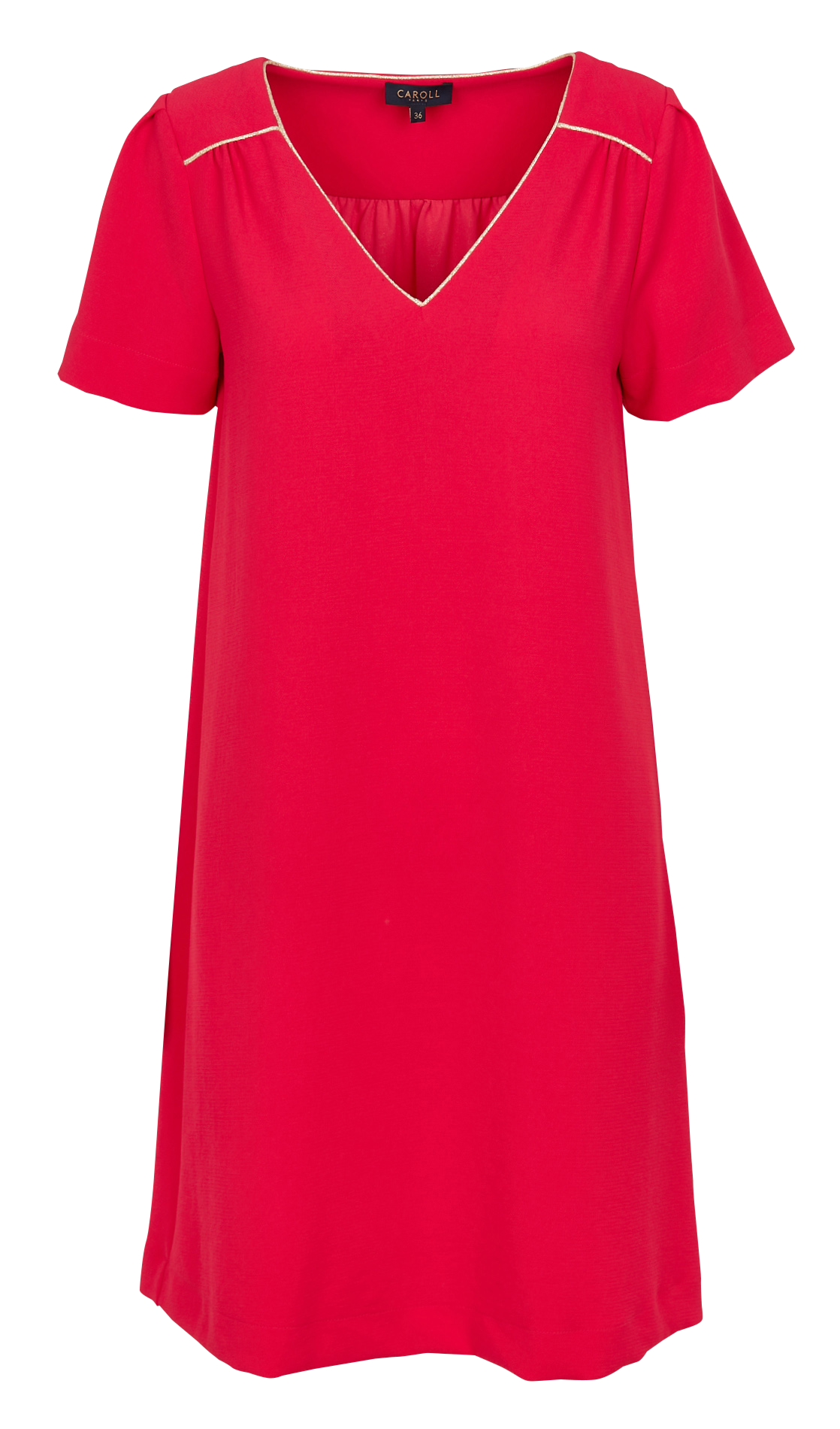 Robe courte col v 241r-Raffy Grenadine Caroll Femme Place des