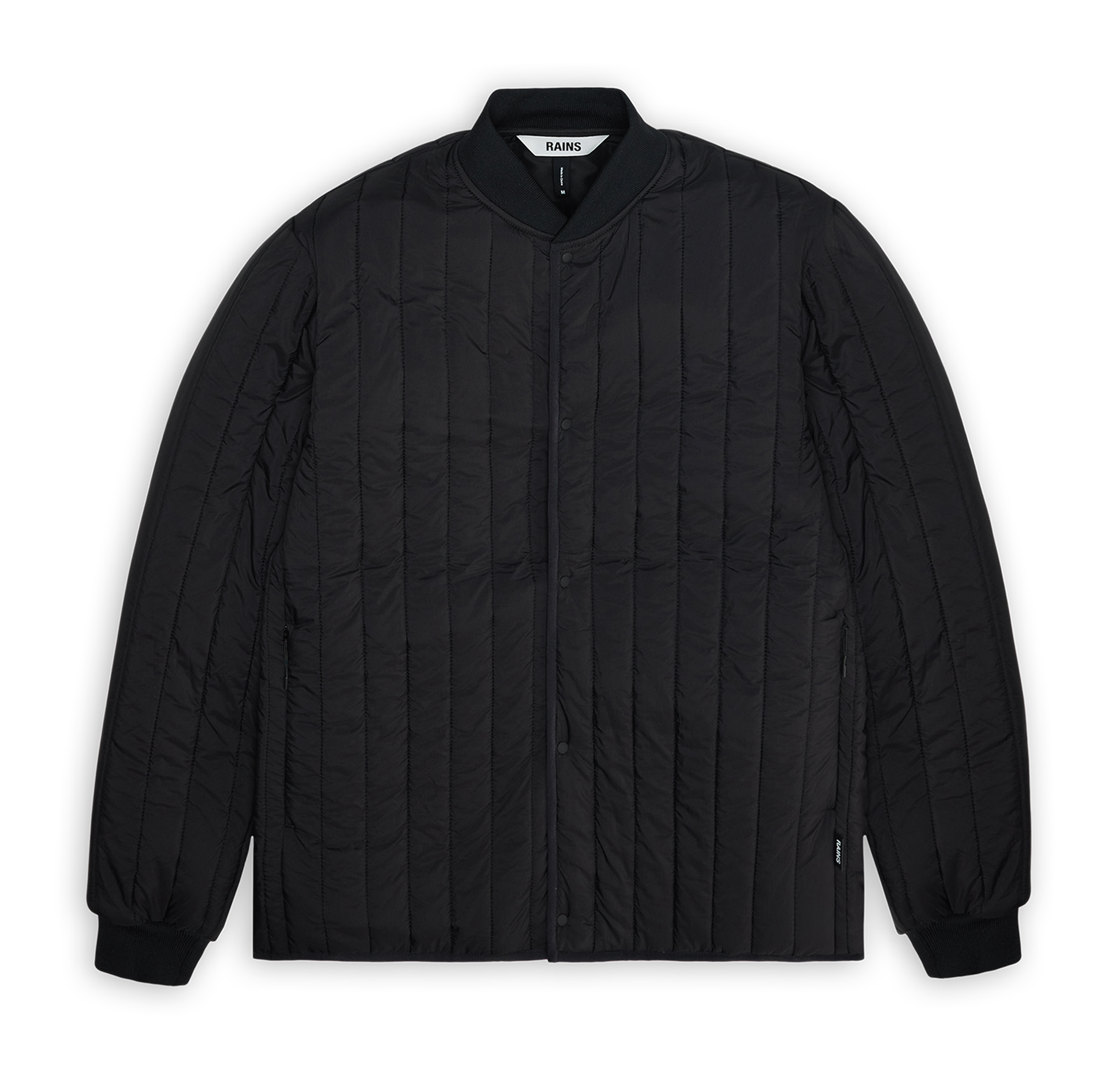 Blouson col teddy droit matelassé RAINS Noir