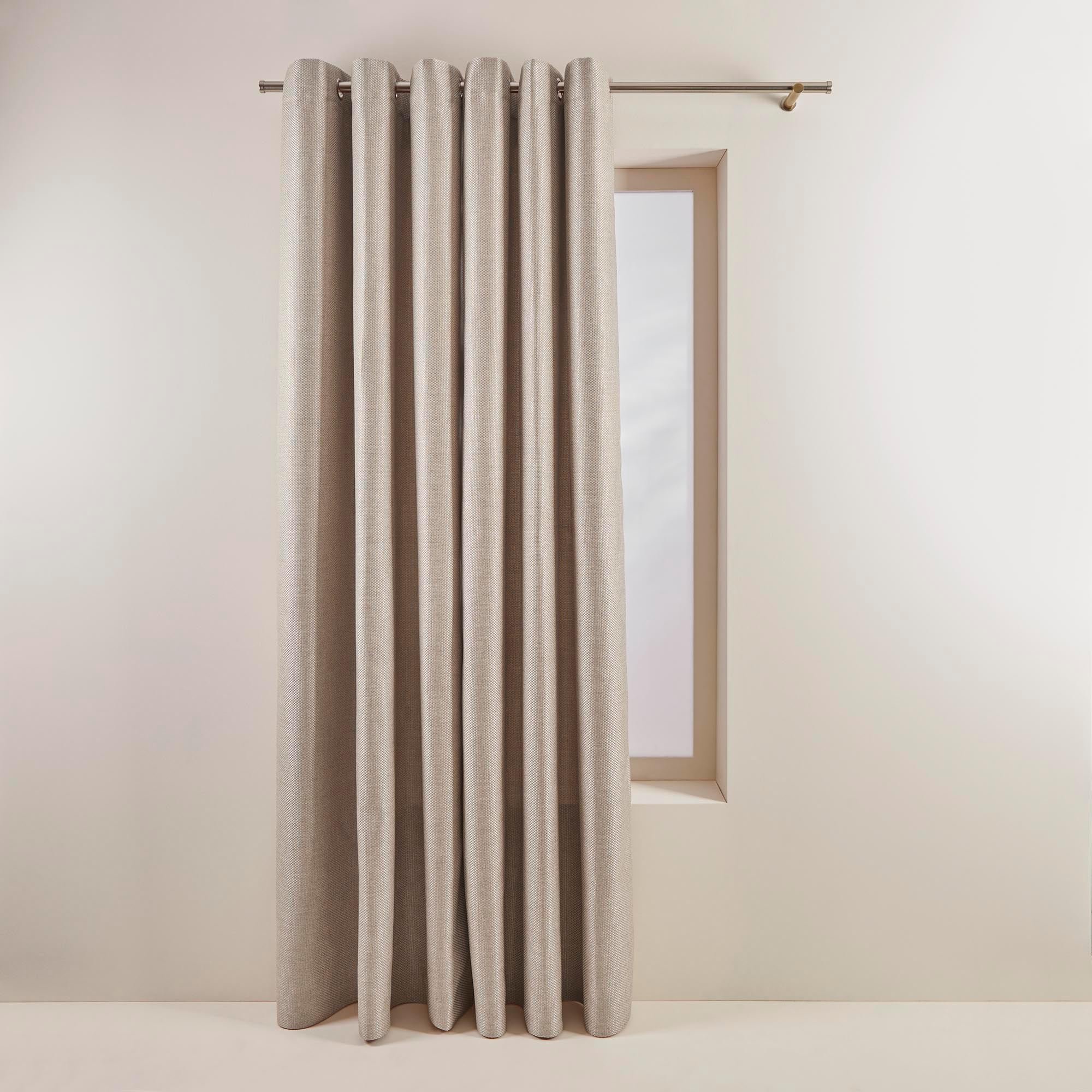 COCONUT - Lined black-out curtain with eyelets MADURA Beige