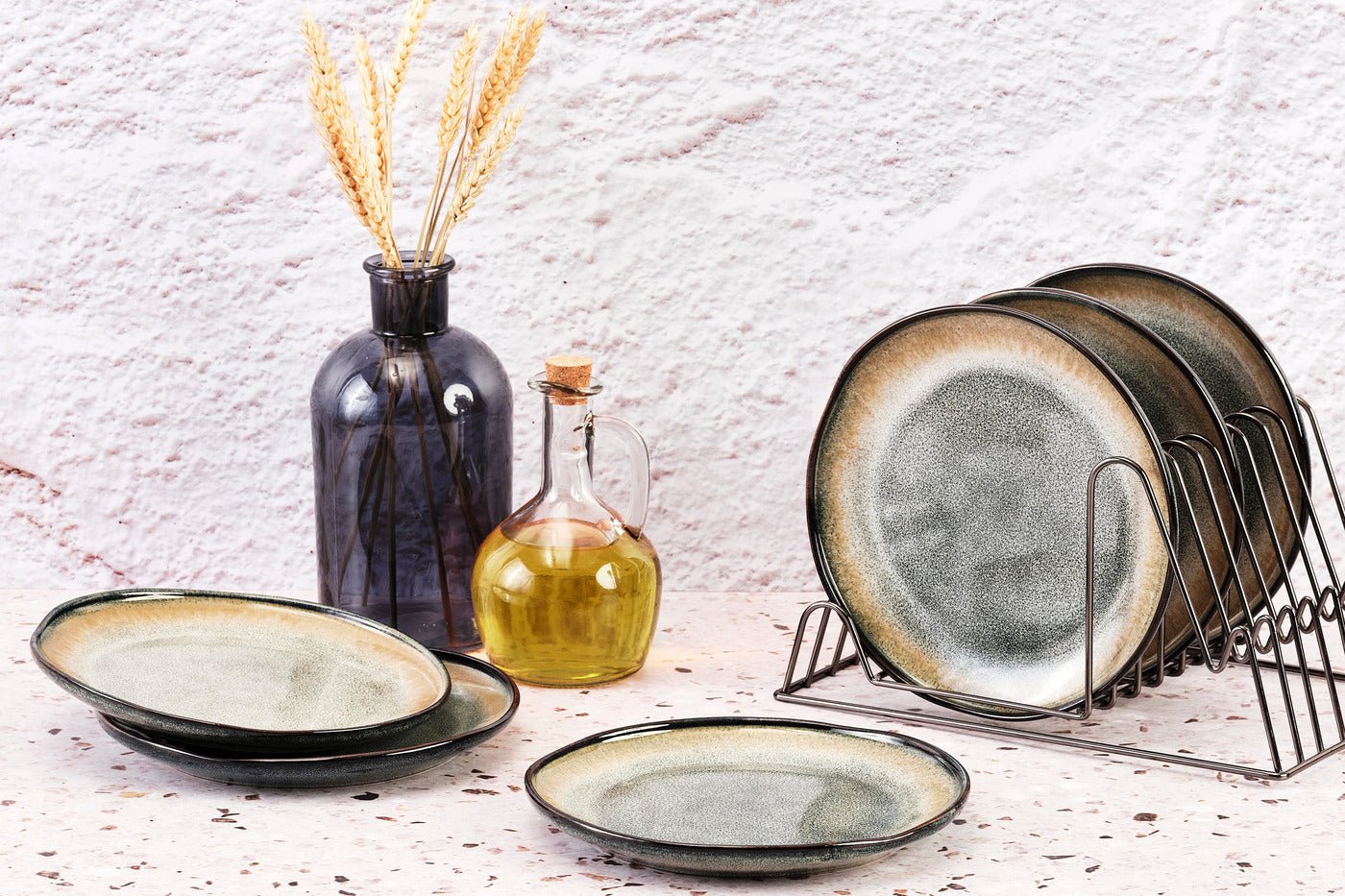 Genesis plate ø20.5cm - 6 pieces - sea BJORN Grey