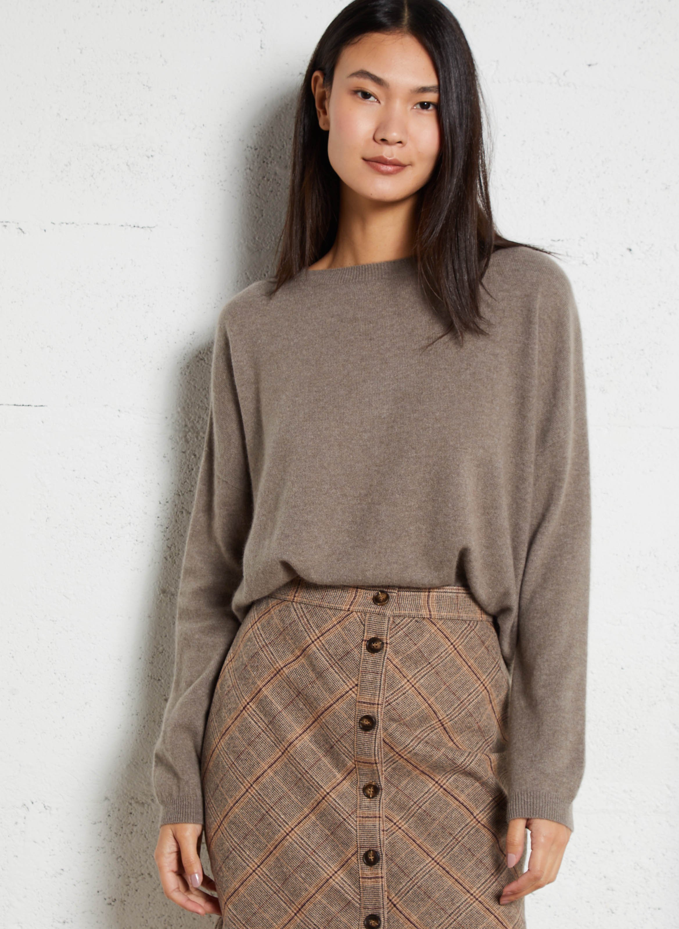 Pull col bateau en cachemire SUD EXPRESS Marron