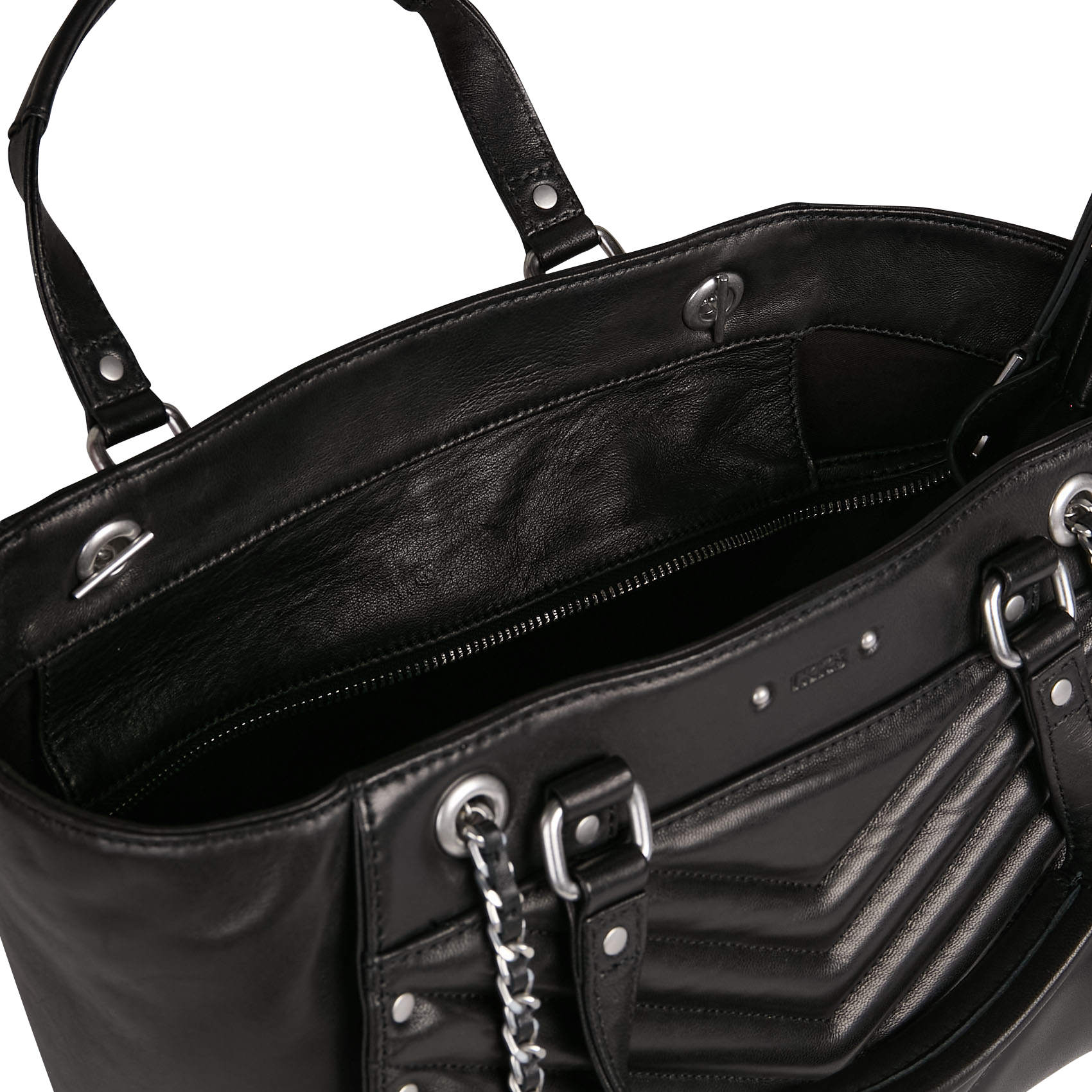 Dori leather shoulder bag IKKS Black