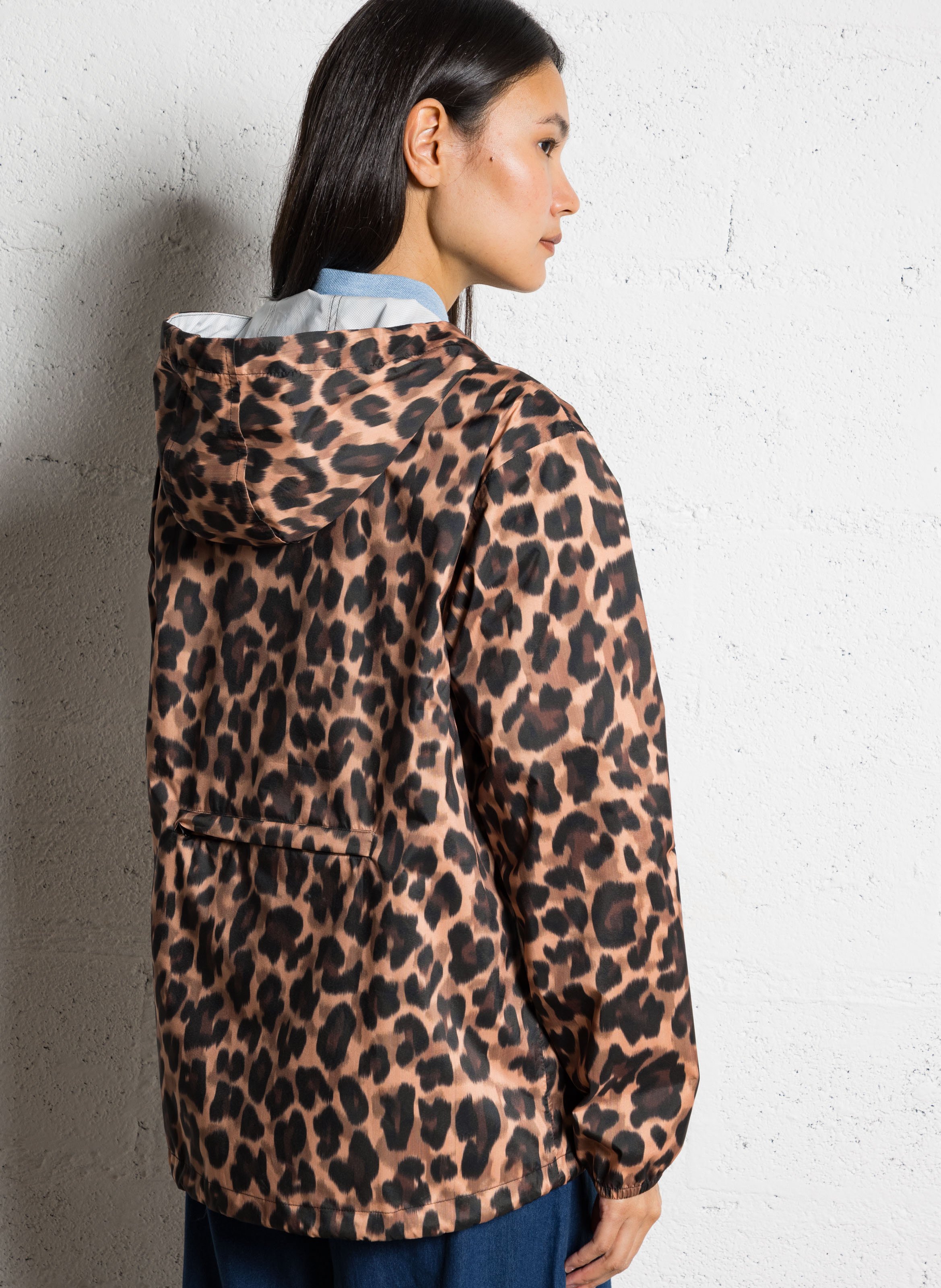 Coupe-vent droit à capuche FLOTTE Marron