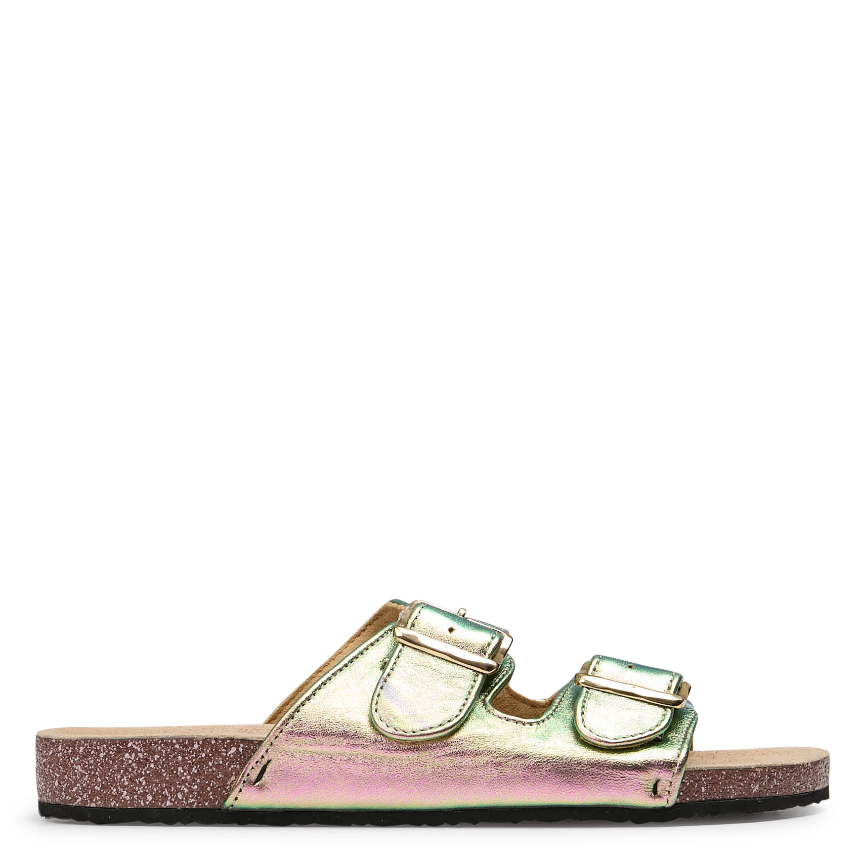 Sandales plates en cuir CLARIS VIROT Multicolore