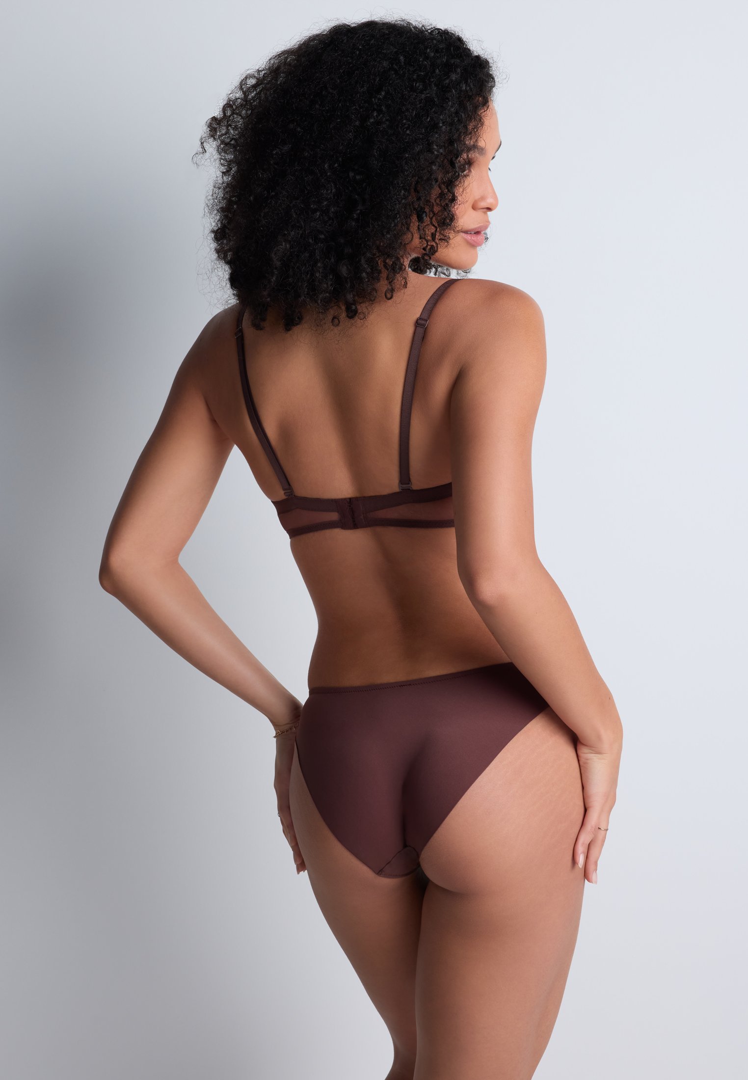 Plunge bandeau bra AUBADE Brown