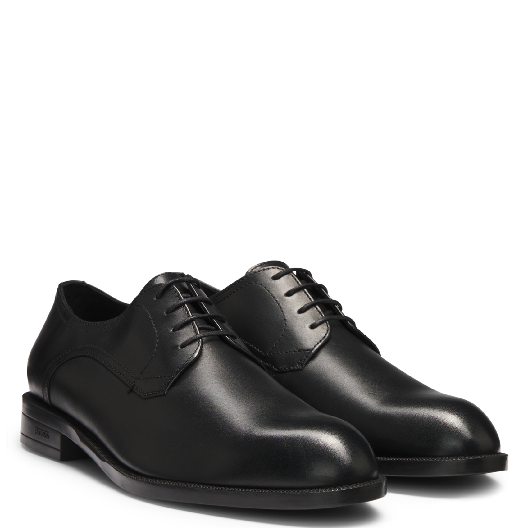 Chaussures de villes à lacets en cuir BOSS Noir