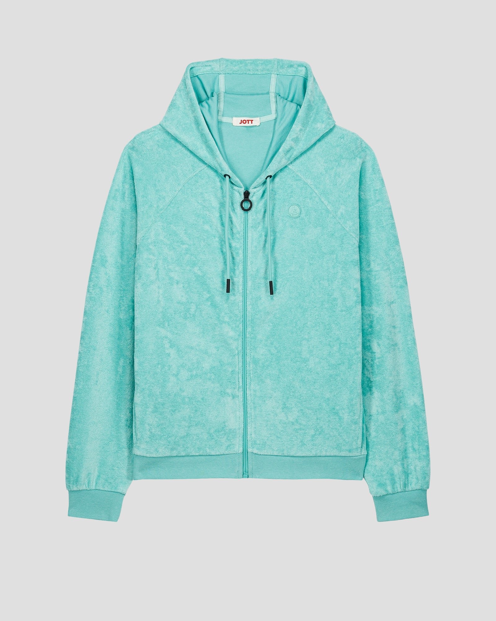 Anemone zip-up terry jacket JOTT Green