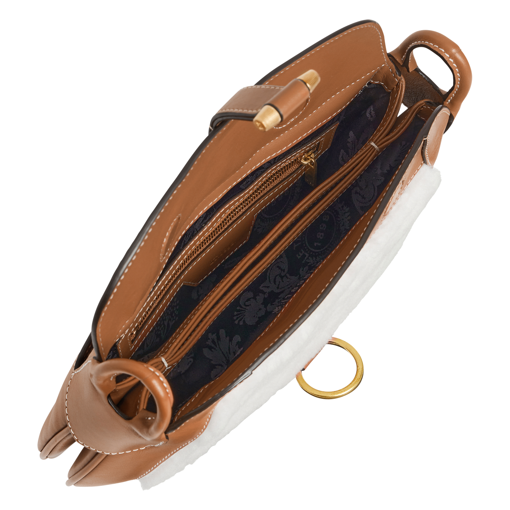 Sac bandoulière en cuir LE TANNEUR Multicolore