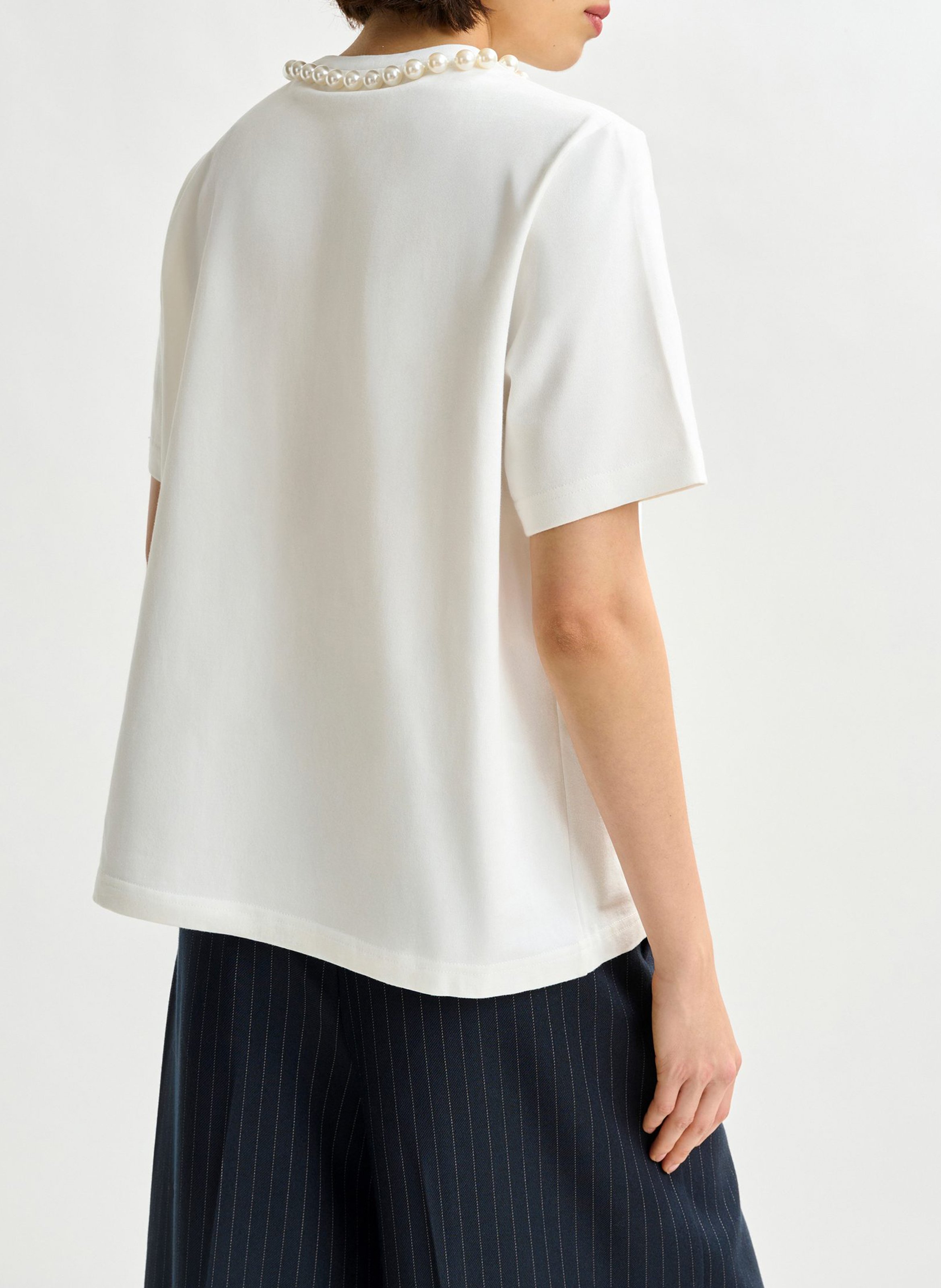 Tee-shirt col rond en coton ESSENTIEL ANTWERP Blanc