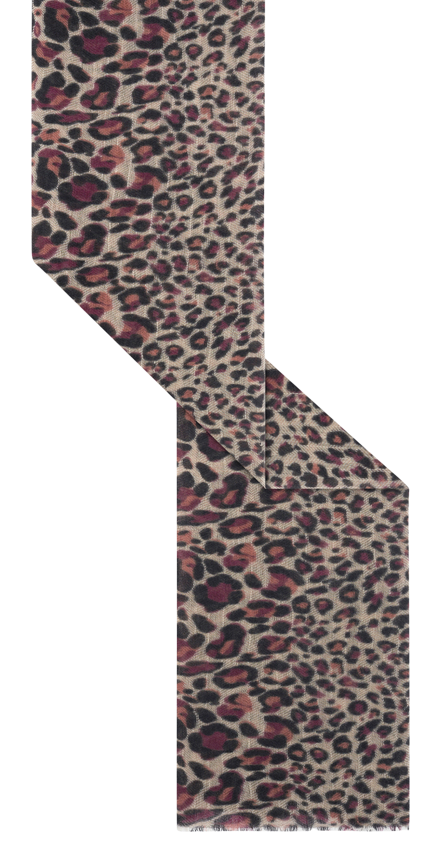 Echarpe imprimée en laine et cachemire PABLO Rouge