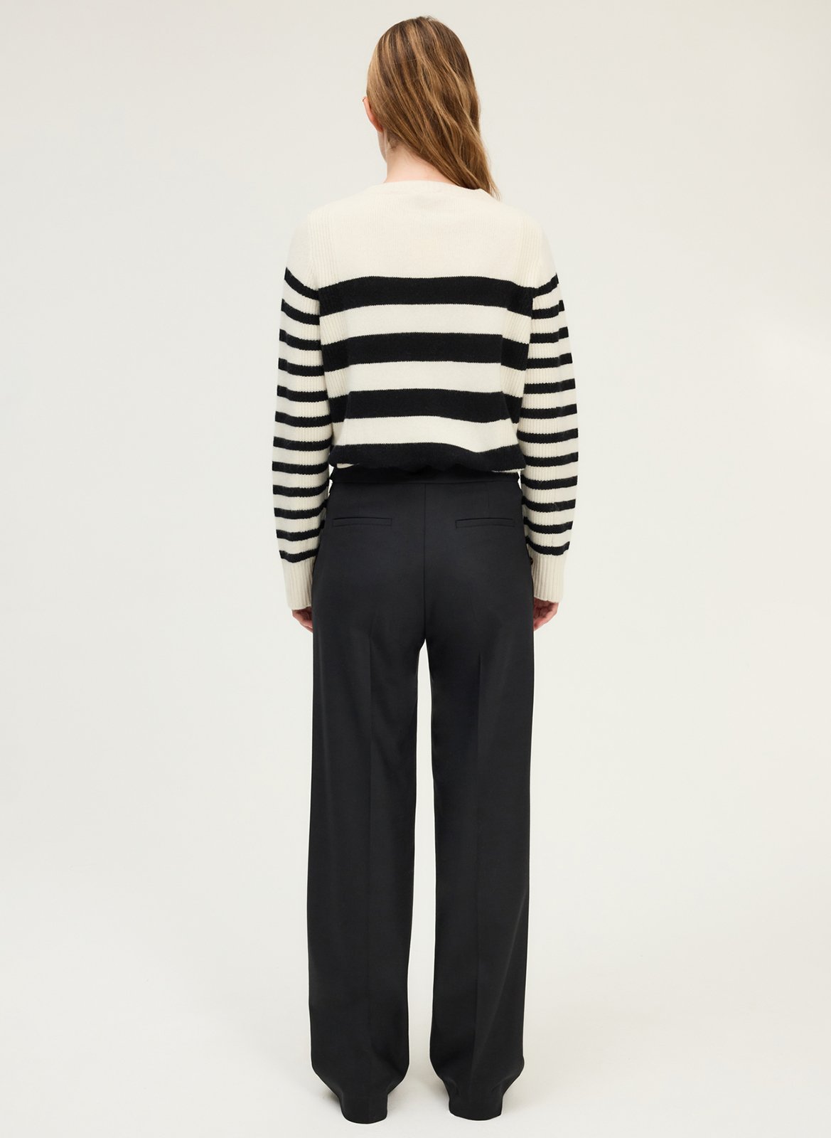 Declic wool-blend loose-fit trousers PABLO Black