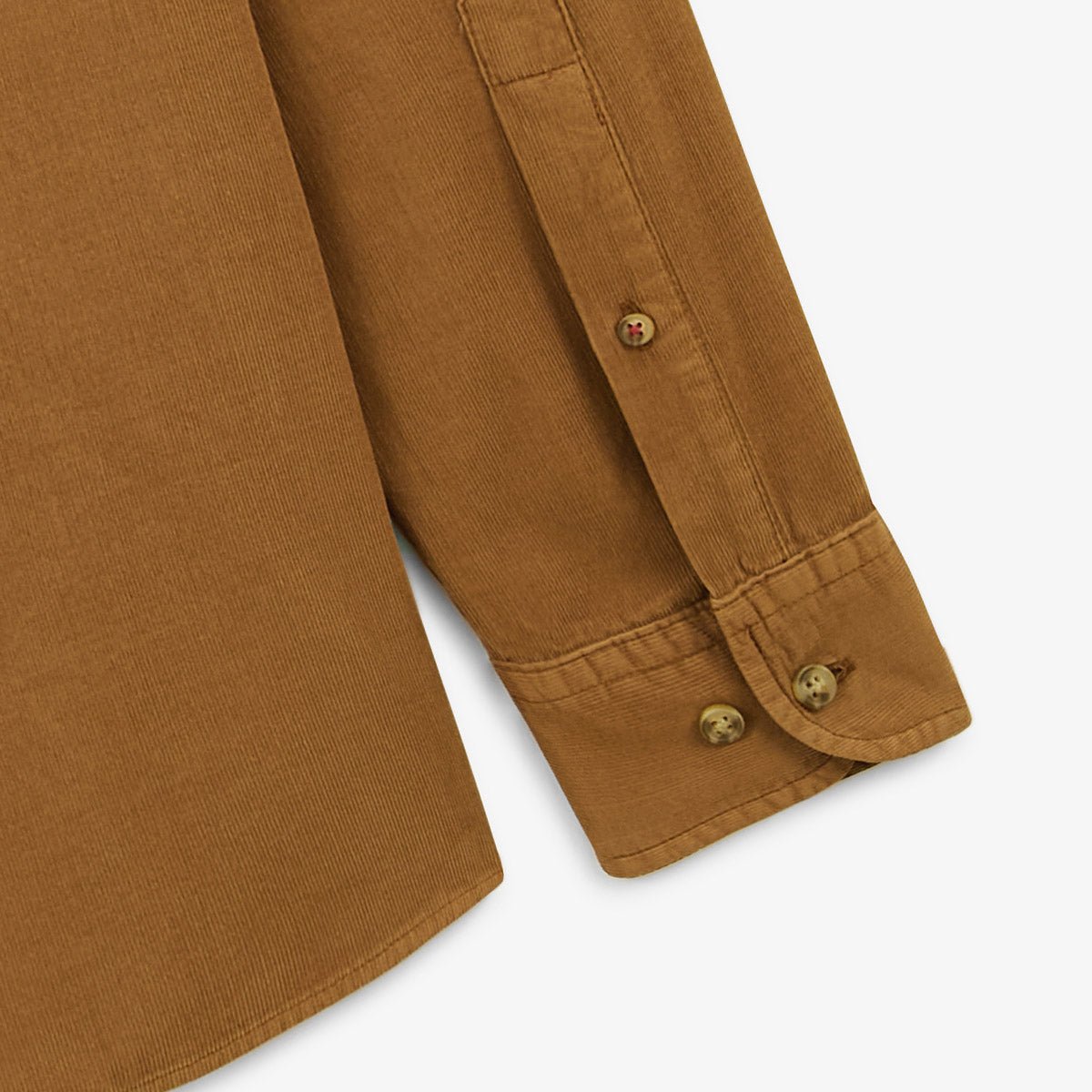 Solid velvet long-sleeve shirt SERGE BLANCO Brown