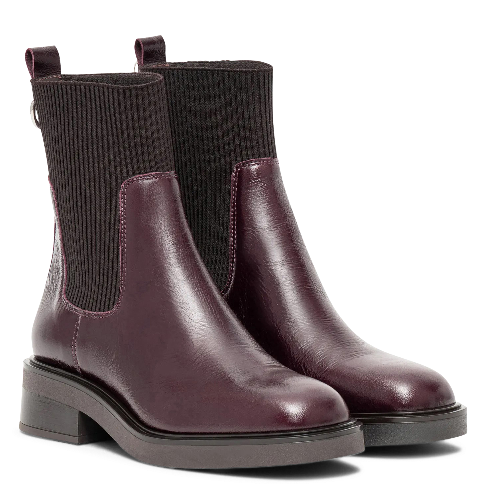 Ariana Bis patent leather ankle boots BOCAGE Brown