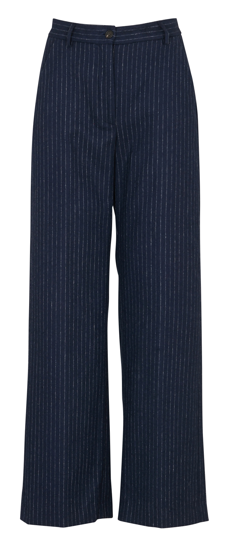 Pantalon droit en laine et coton mélangé rayé HARTFORD Multicolore