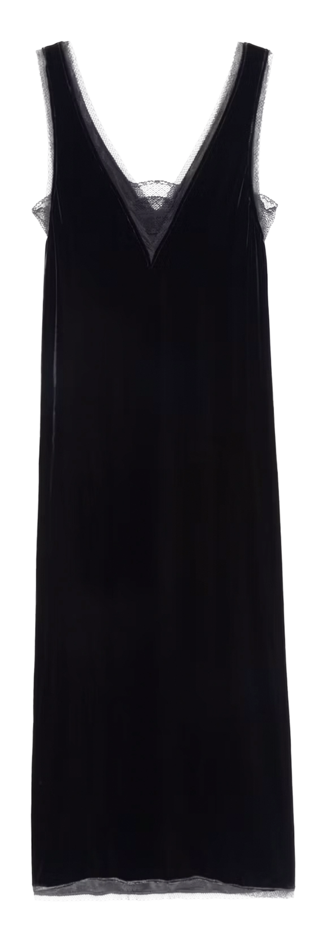 Robe midi en velours col v  ZADIG&VOLTAIRE Noir