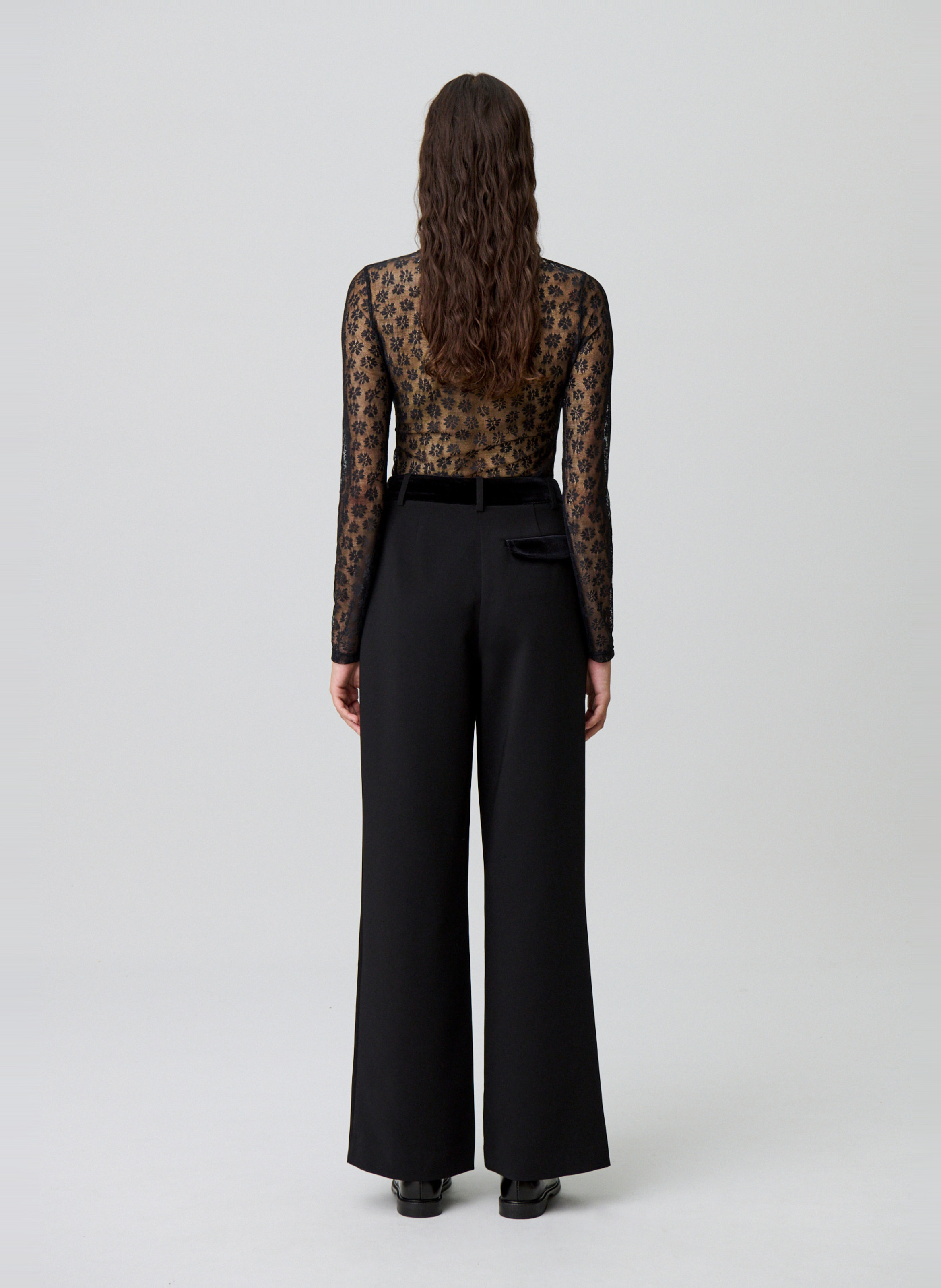 Bundfaltenhose mit hohem Bund CLAUDIE PIERLOT Schwarz