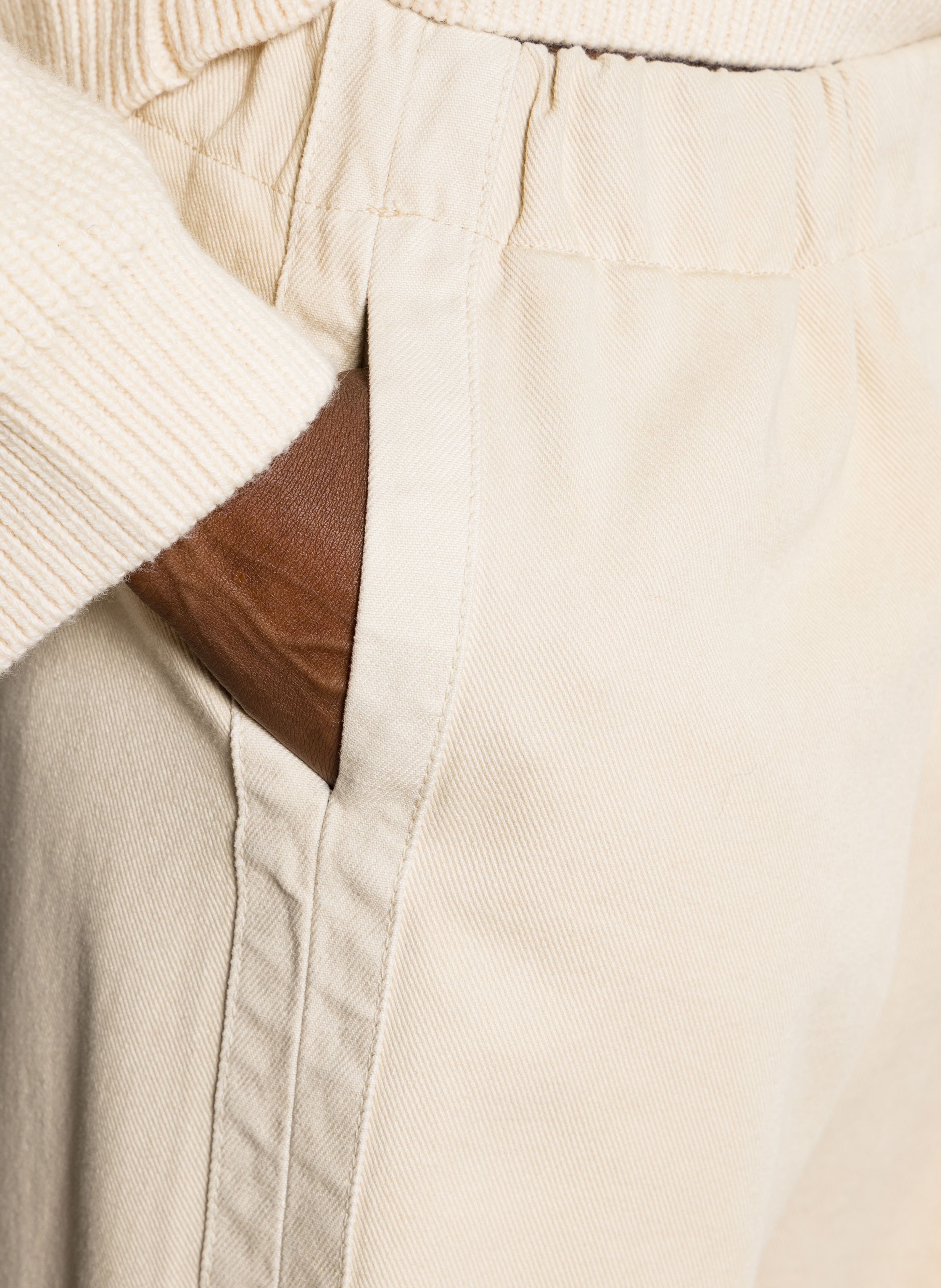 Jean droit en coton mélangé BELLEPIECE Beige