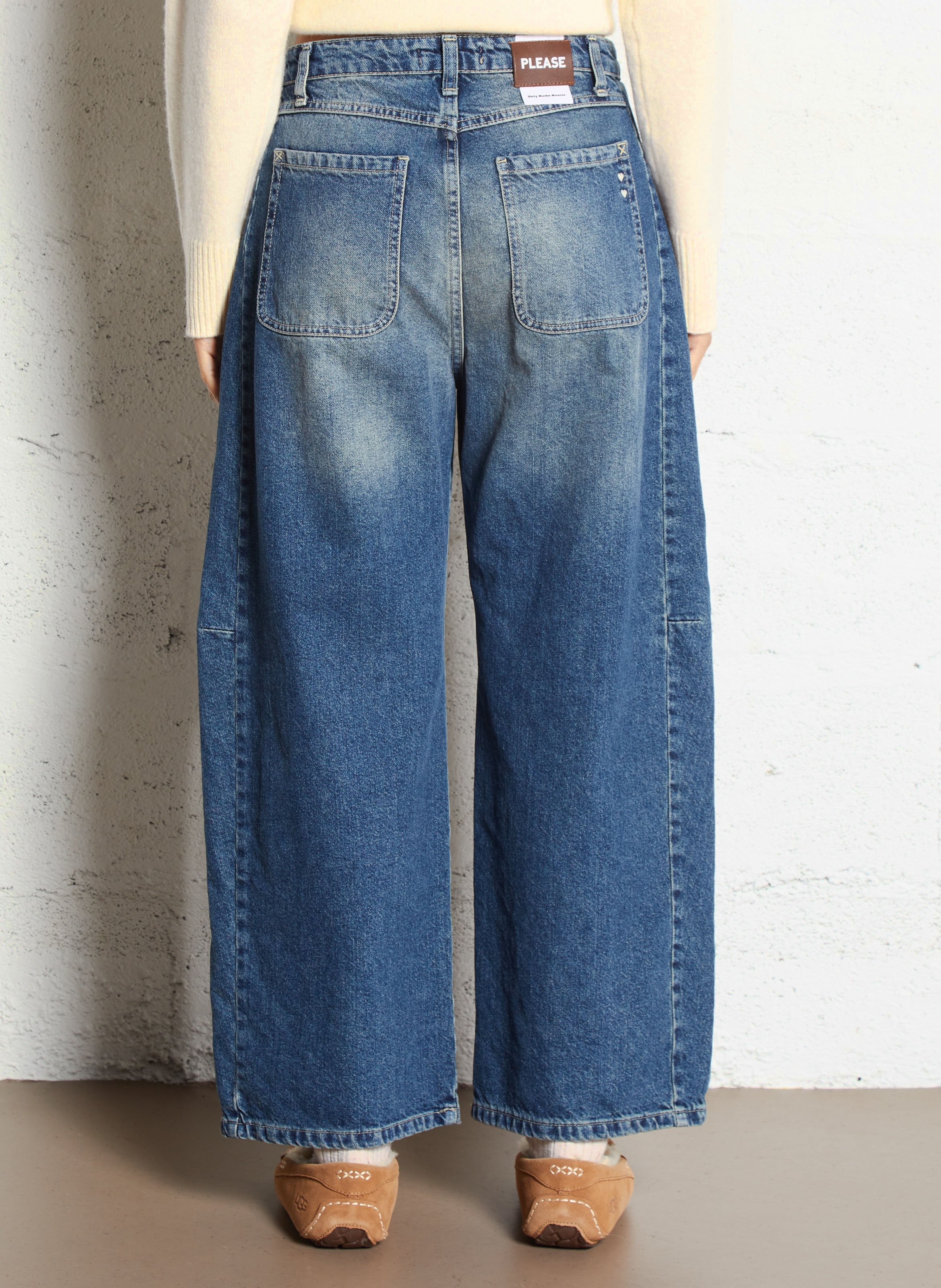 Jean baggy en coton PLEASE Bleu